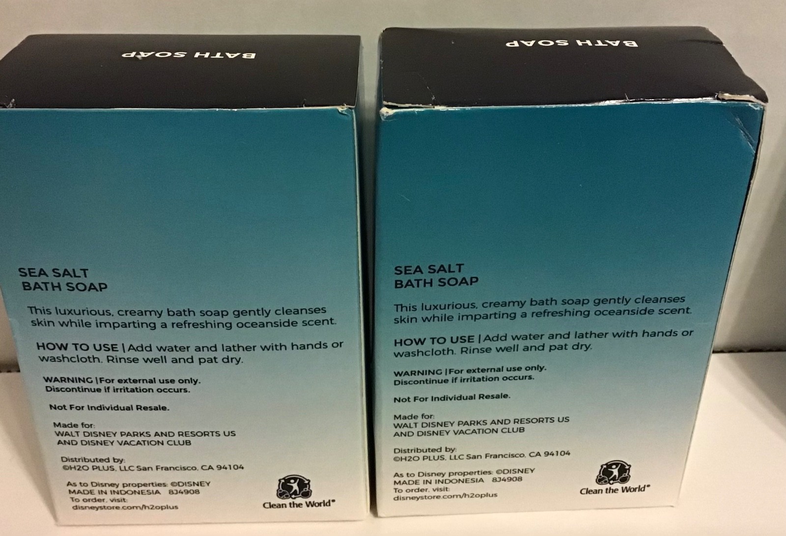 New Lot of 4 Walt Disney World Resort H2O+ Sea Salt Bath Soap