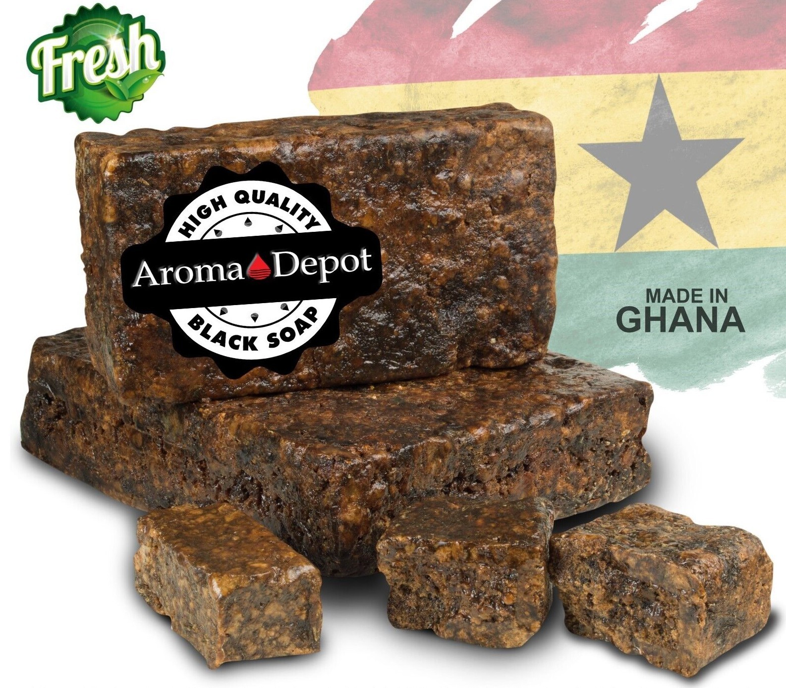 Raw African Black Soap Fresh Premium Quality Unrefined From Ghana Wholesale Bulk