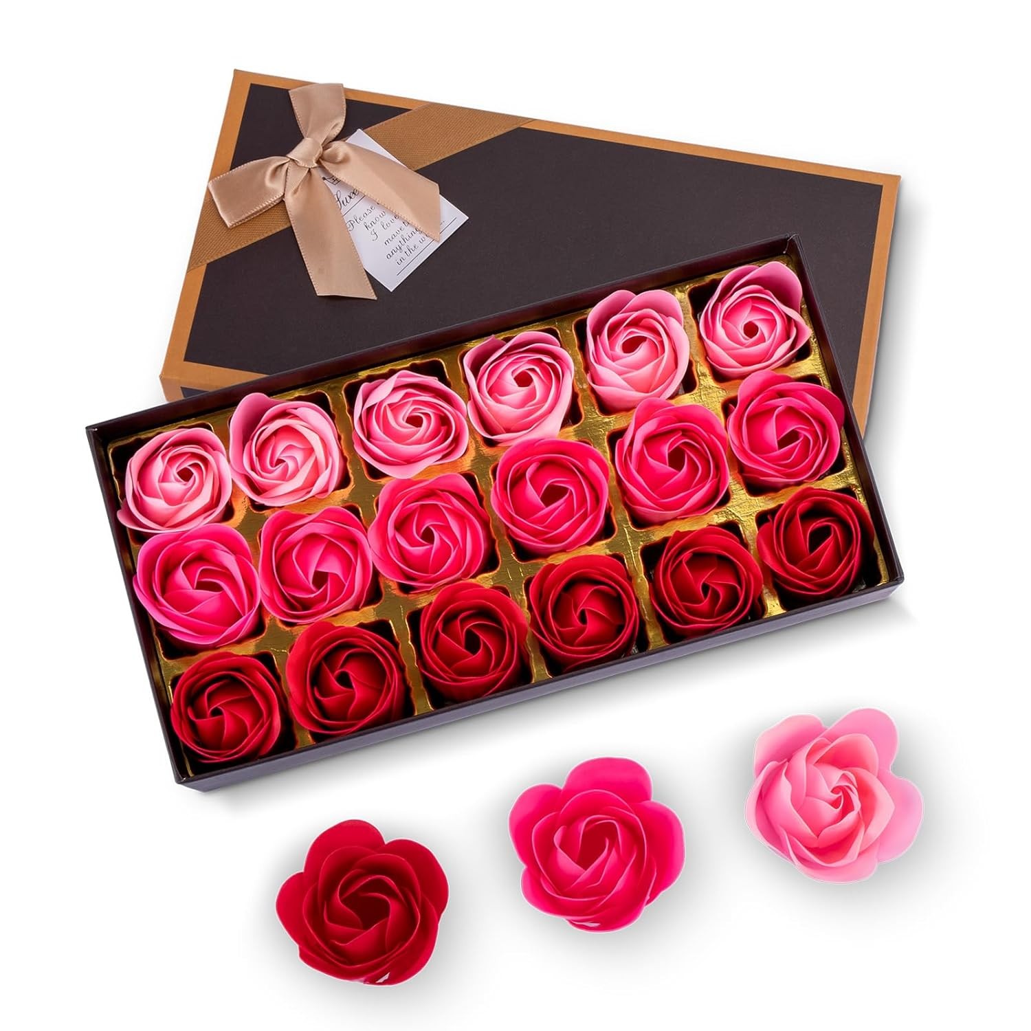 Rose Flower Bath Soap with Real Rose Petals and Floral Scented Bath Soap