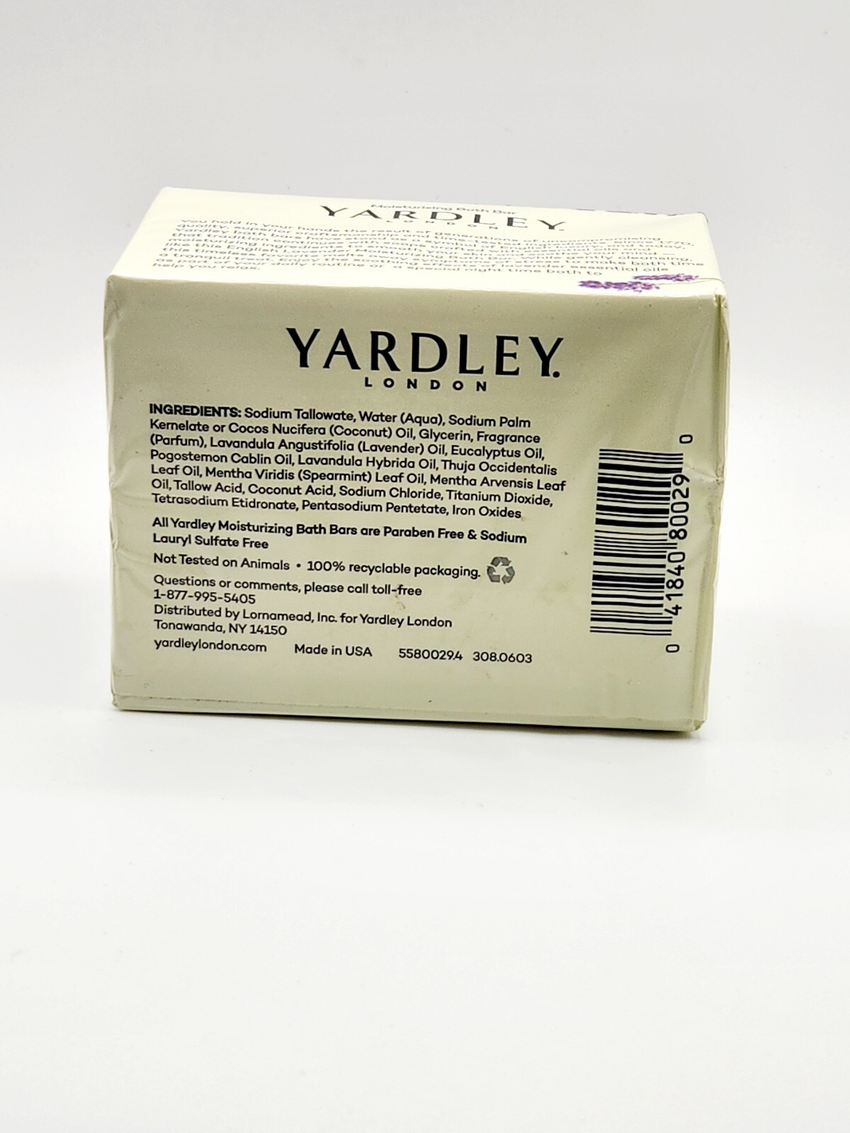2Pk Yardley London English Lavender Moisturizing Bar Soap ~ 8 oz