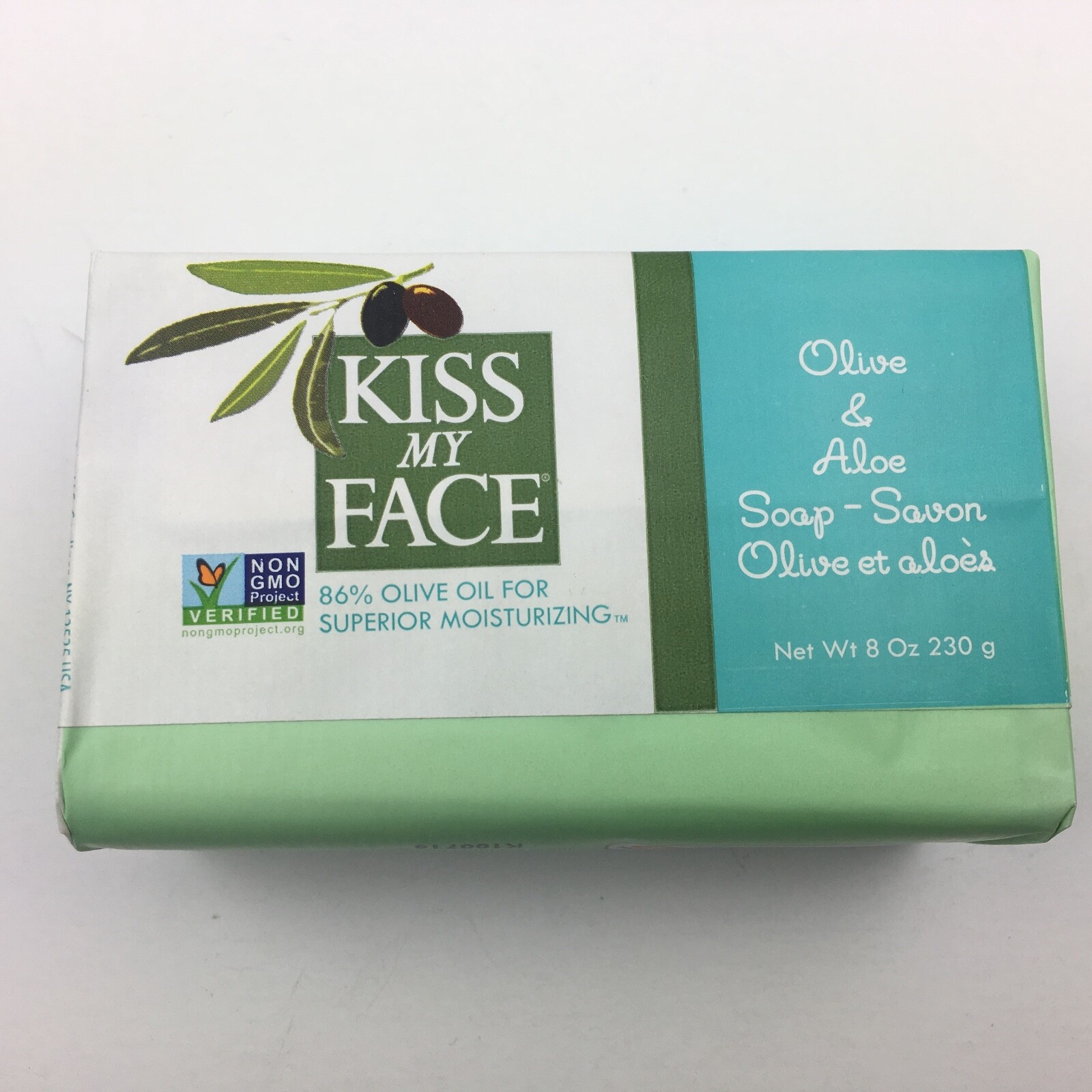 Kiss My Face Olive & Aloe Bar Soap 8 oz Cruelty Free Non-GMO