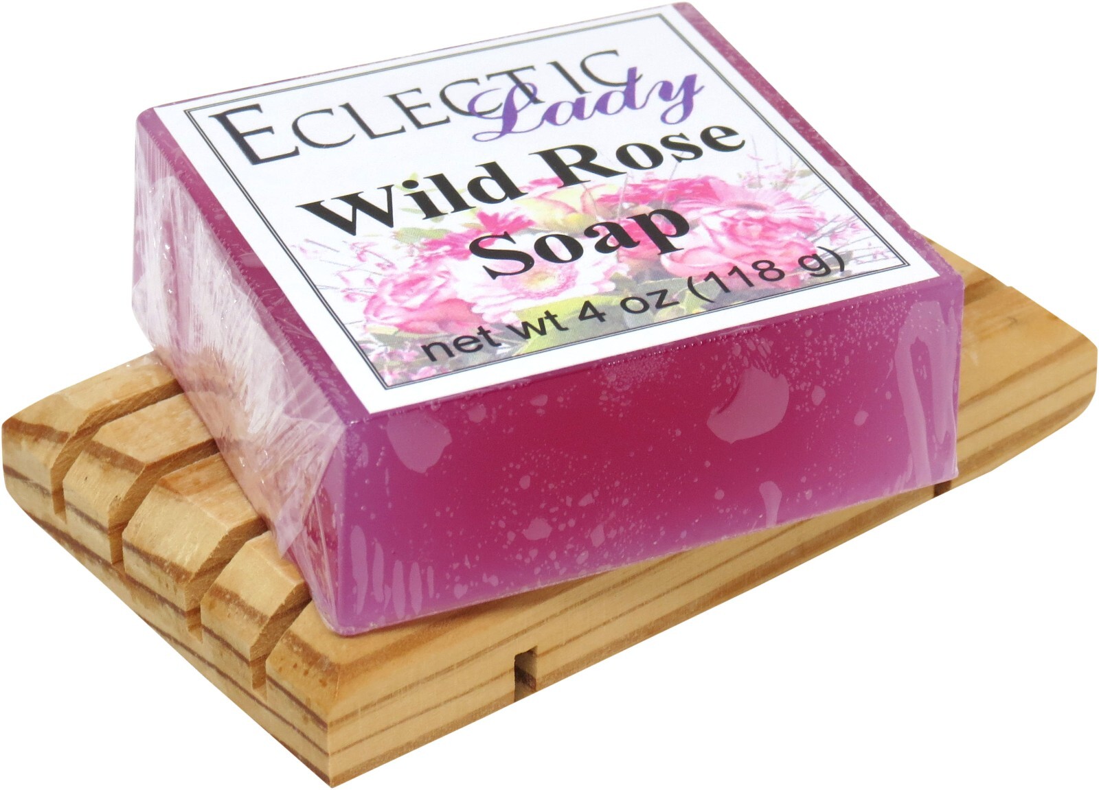 Wild Rose Glycerin Soap by Eclectic Lady, 4 oz Bar