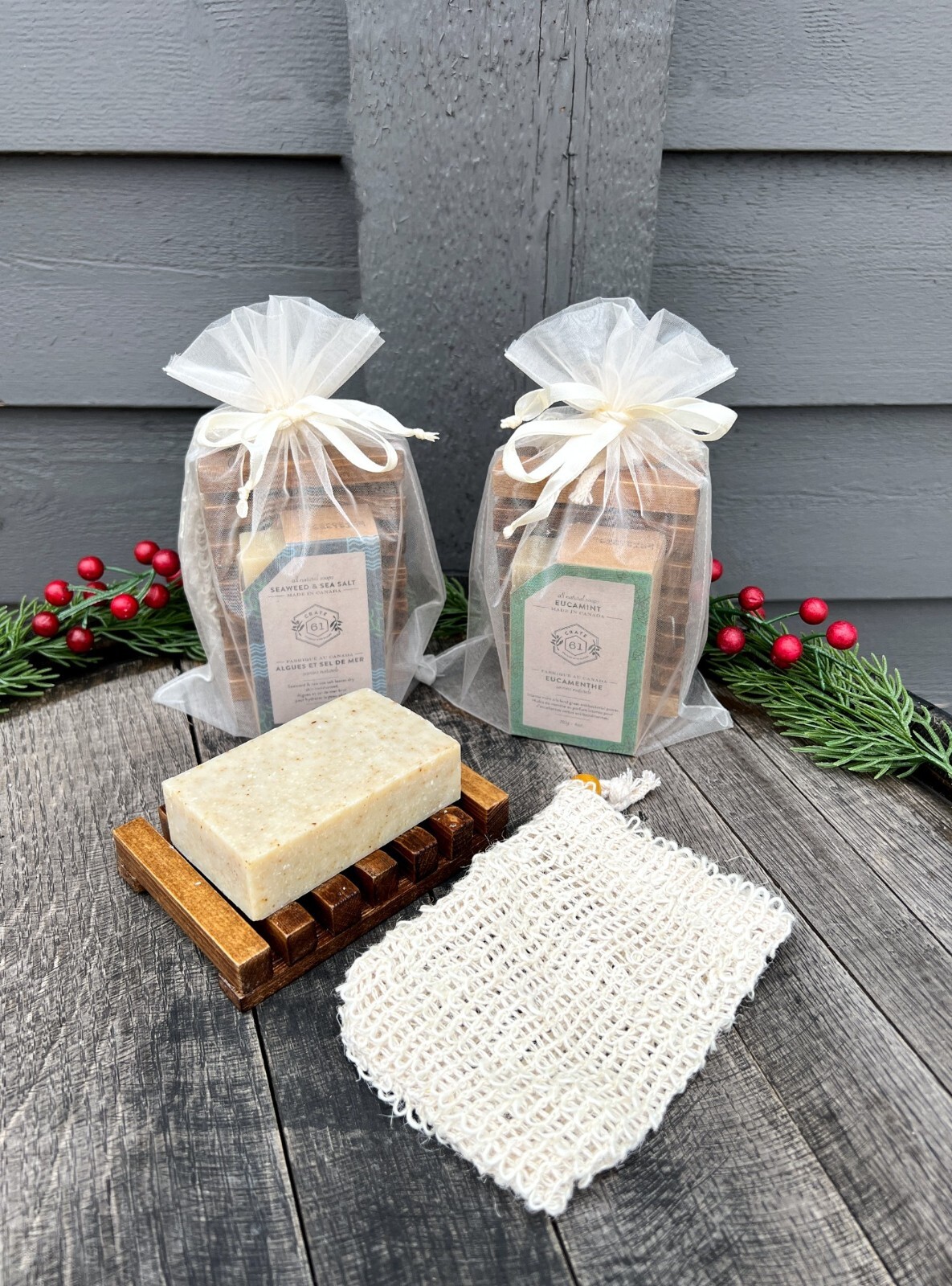 Natural Bar Soap Gift Set Bathroom Soap Holder Soap Tray Party Favor Host Gift