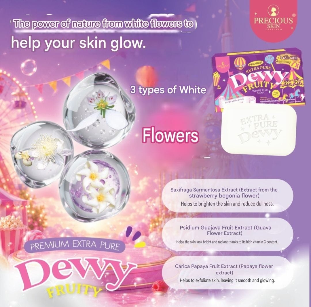 Precious Skin Premium Extra Pure Dewy Fruity White Plus Face&Body Soap 70g👌1pc