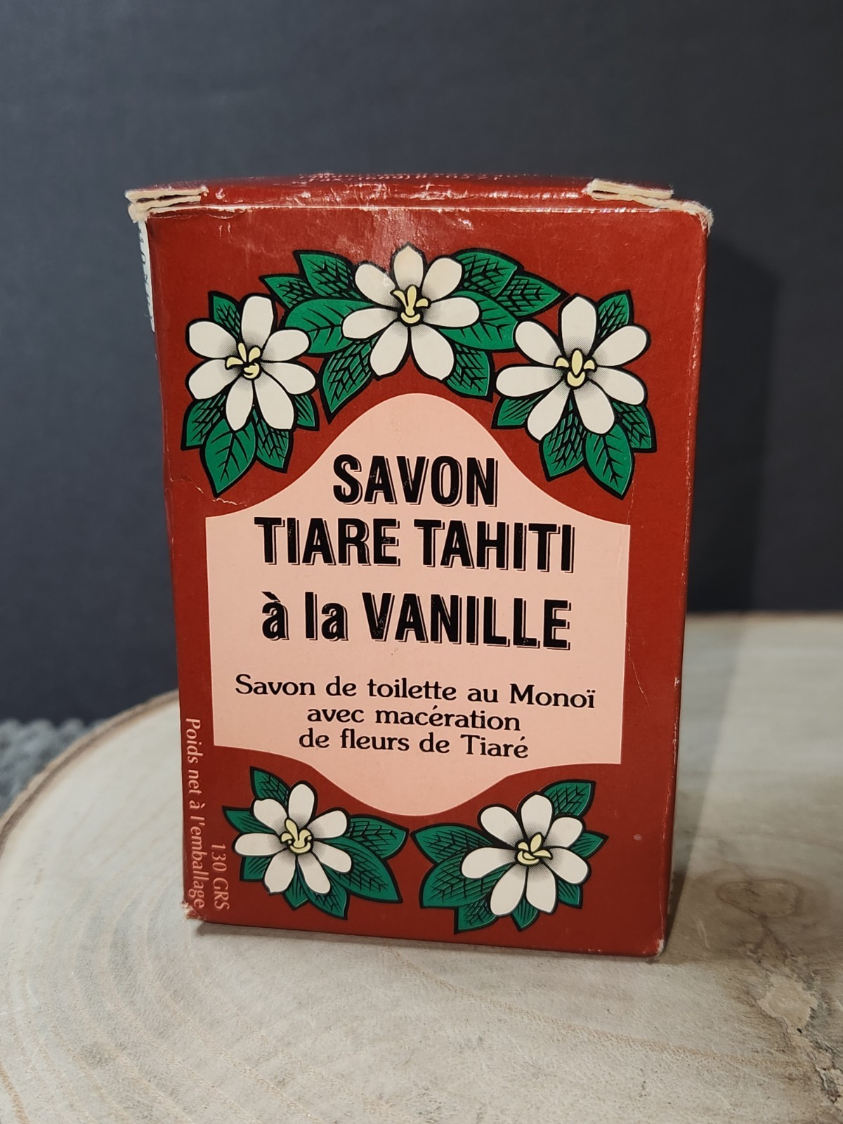 Monoi Tiki Tahiti Soap Bar Vanilla Scent Coconut Oil Soap 4.55 oz~NEW