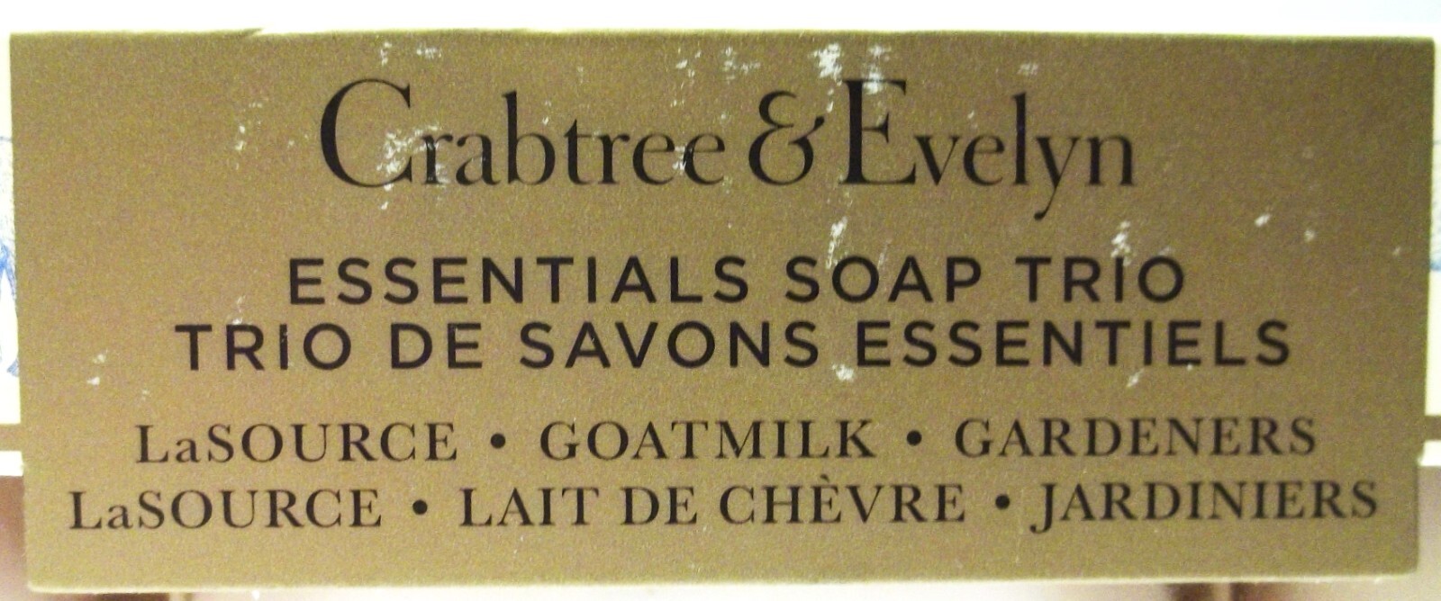 Crabtree & Evelyn LA SOURCE Bar Soap, 6.5 oz/185 g., NEW x 3
