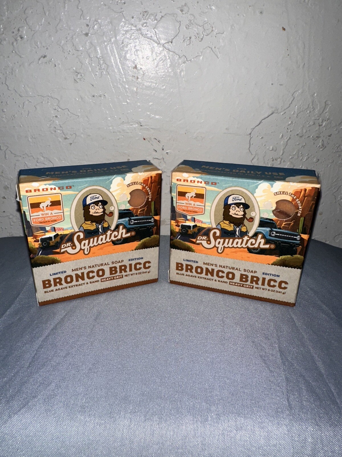 Dr. Squatch – Bronco Bricc- Men’s Natural Soap – 5 Oz Heavy Grit – Pack Of 2