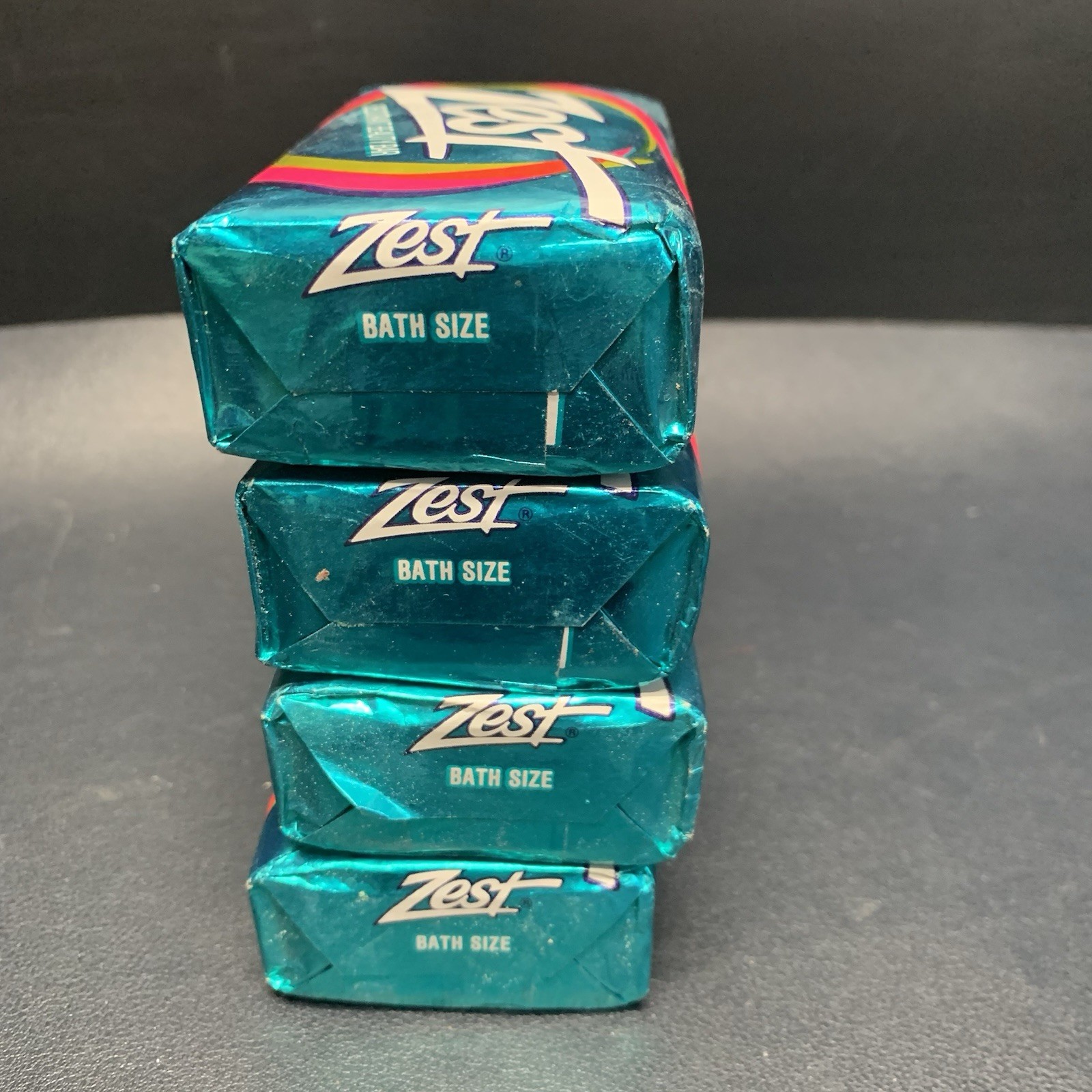 Vintage Zest Deodorant Beauty Bar 5.5 Oz Bath Size 4 Bars 1980s.