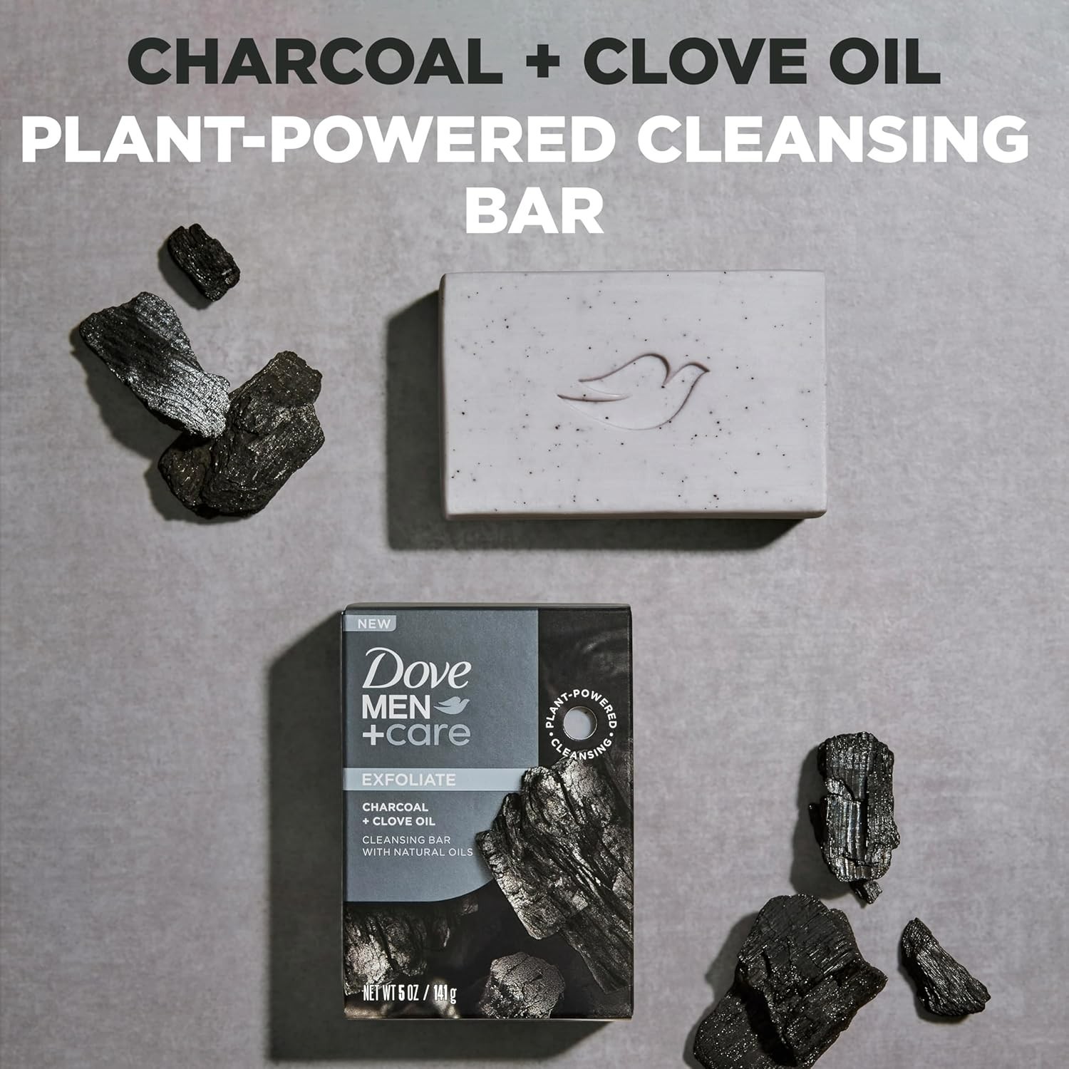 Dove Men Care Charcoal Clove Oil Cleansing Bar 4 Ounce Pack of 4×18 =72 bars