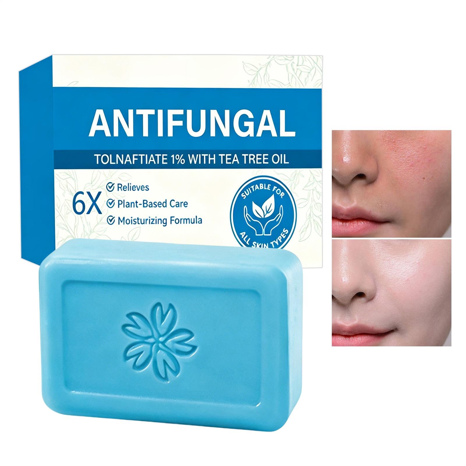 Hermon Antifungal Soap with Tea Tree Oil Antifungal Bar Soothing Care