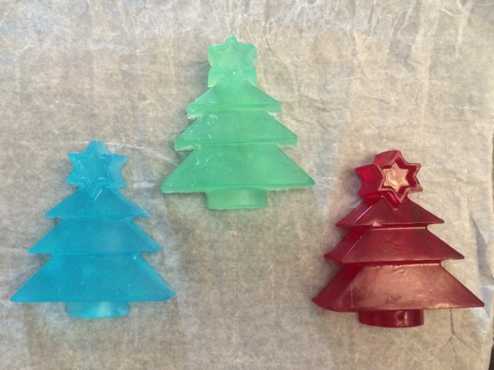 Christmas Tree Holiday Christmas Soap Set (3) Frozen pine Scented