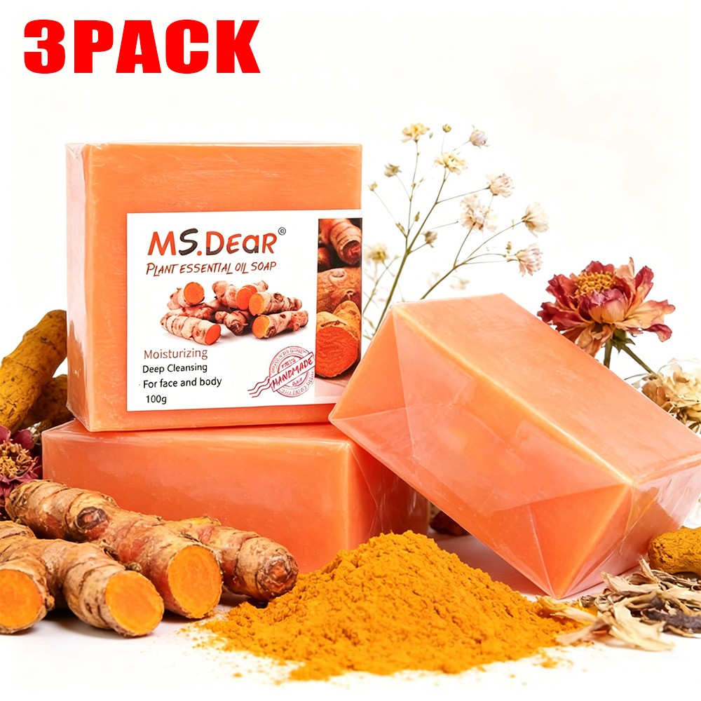 3x Tumeric Soap Skin Whitening Dark Spots lightening Acne Brightening Turmeric