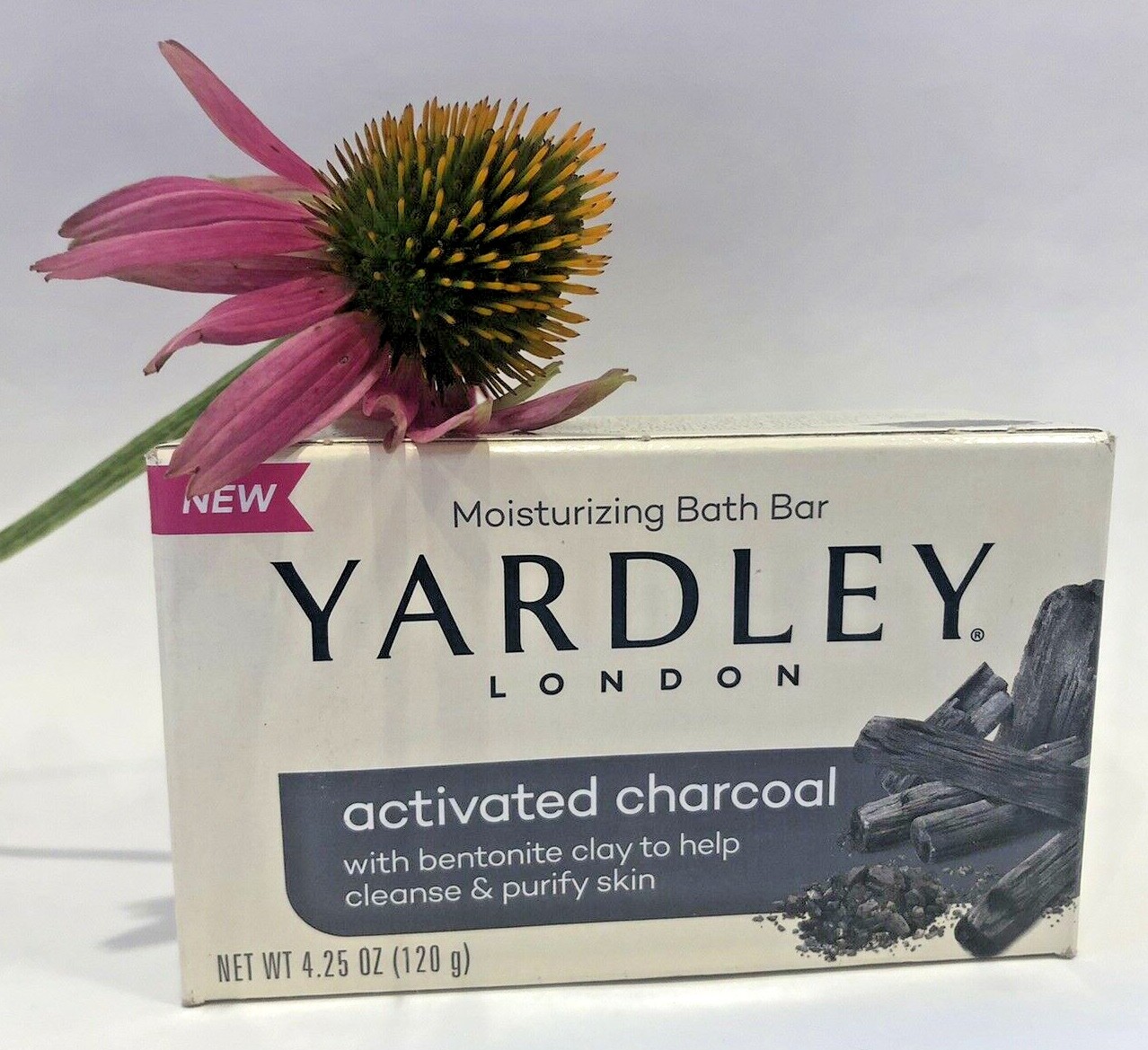 NEW Yardley Moisturizing Bath Bar SOAP Activated CHARCOAL Bentonite Clay 4.25 oz