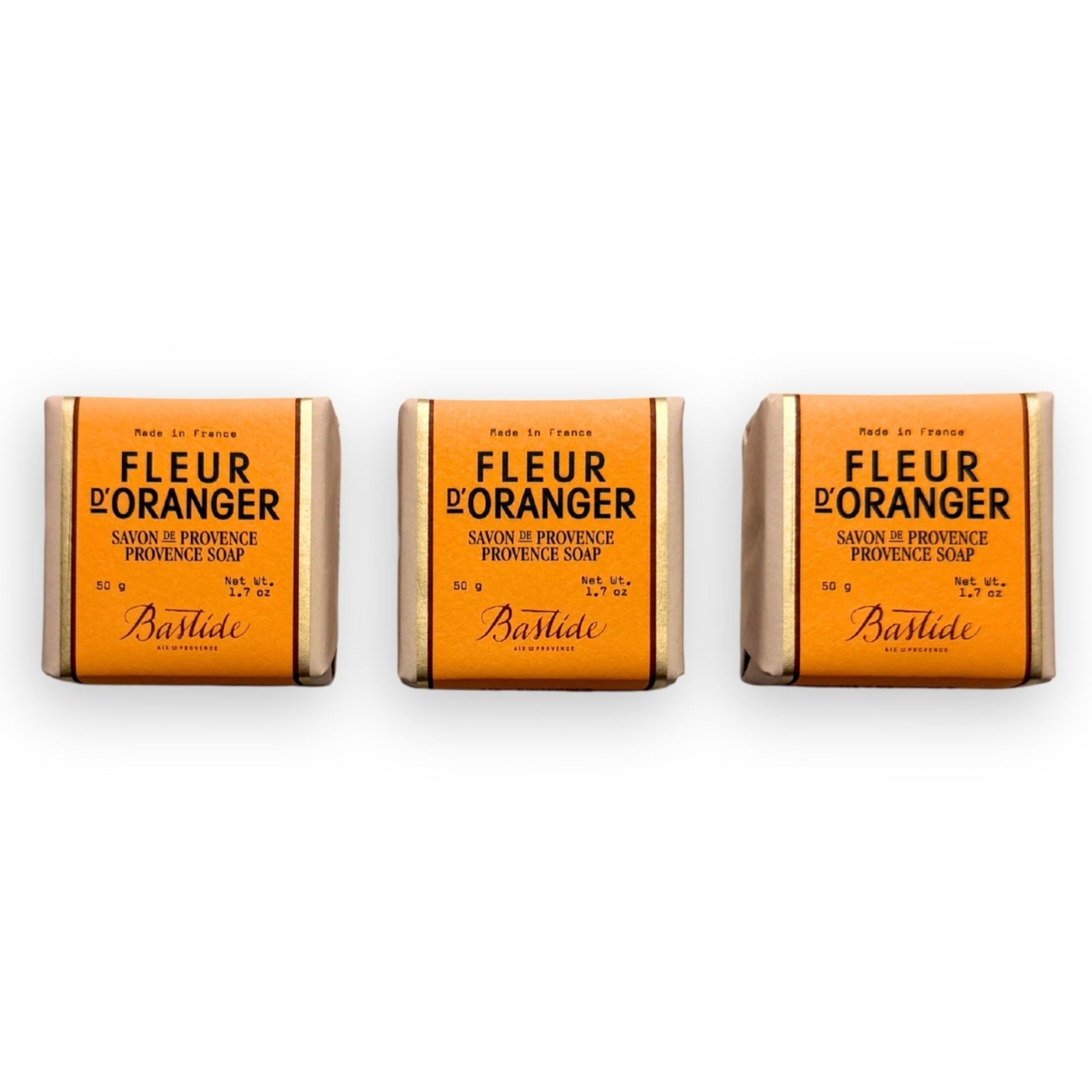 Bastide Fleur d’Oranger Provence Travel Soap 50g 1.7oz Orange Blossom (3 Pack)