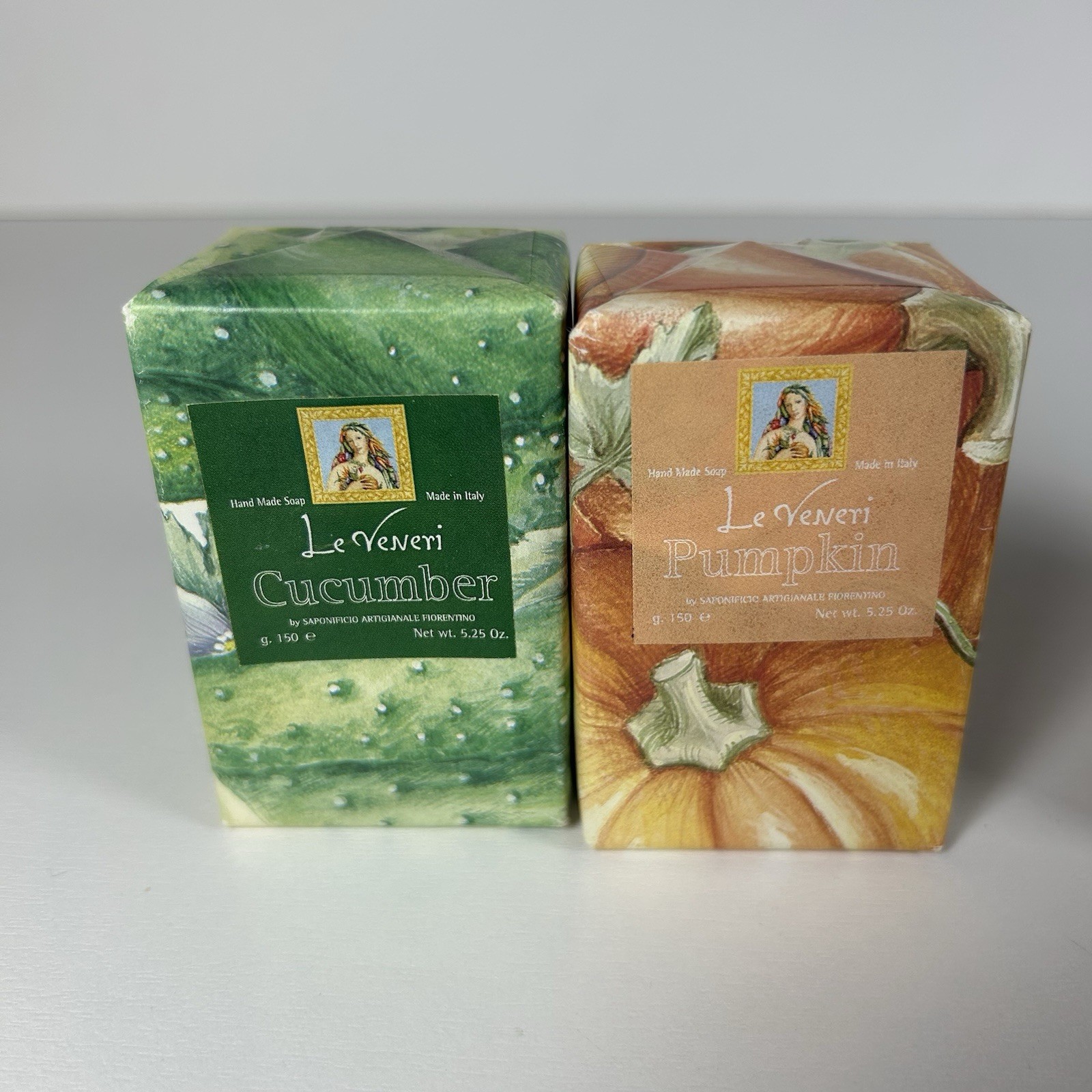 Le Veneri Italian Soap Bars 5.25 oz 5 Pieces ￼Vegetable Based Handmade Italy