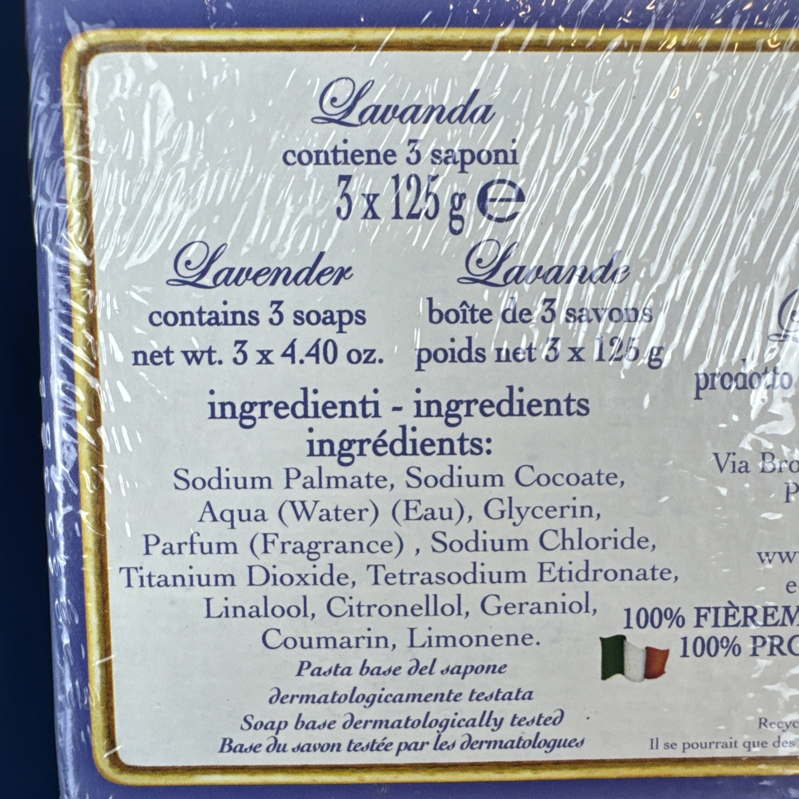 La Saponeria Firenze Lavender Scented Soaps 6 x 4.40oz Tuscany Italian NEW Italy