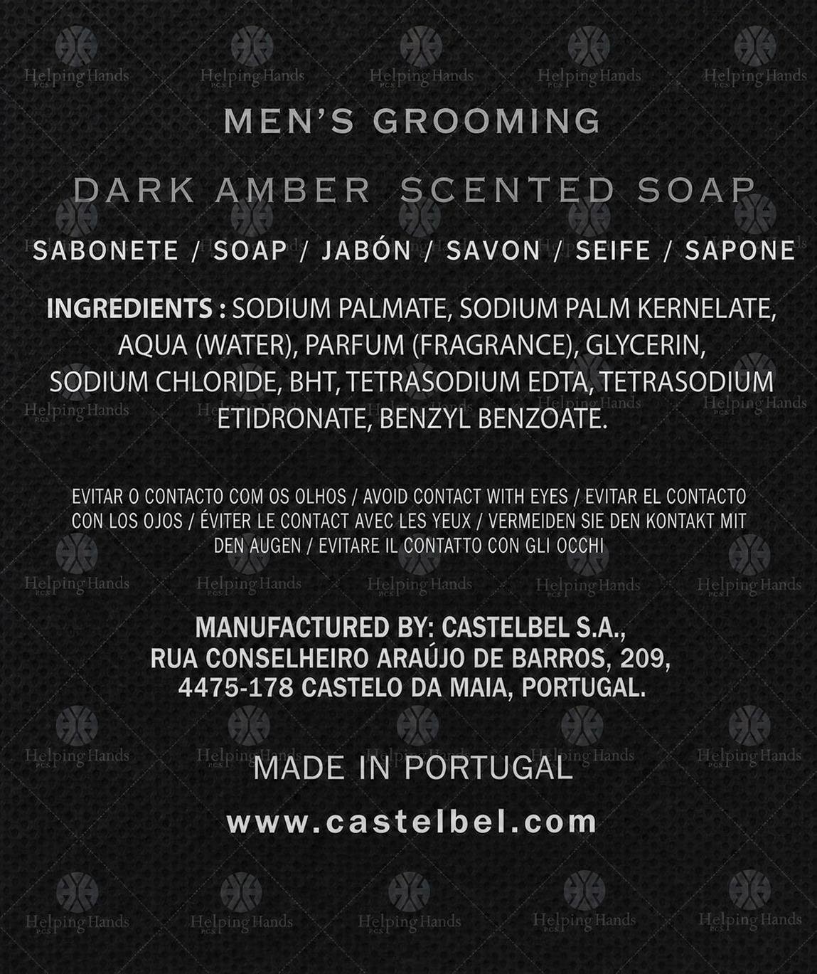 Castelbel Porto Dark Amber 2 x 7oz Soap Bars for Men – Made in Portugal