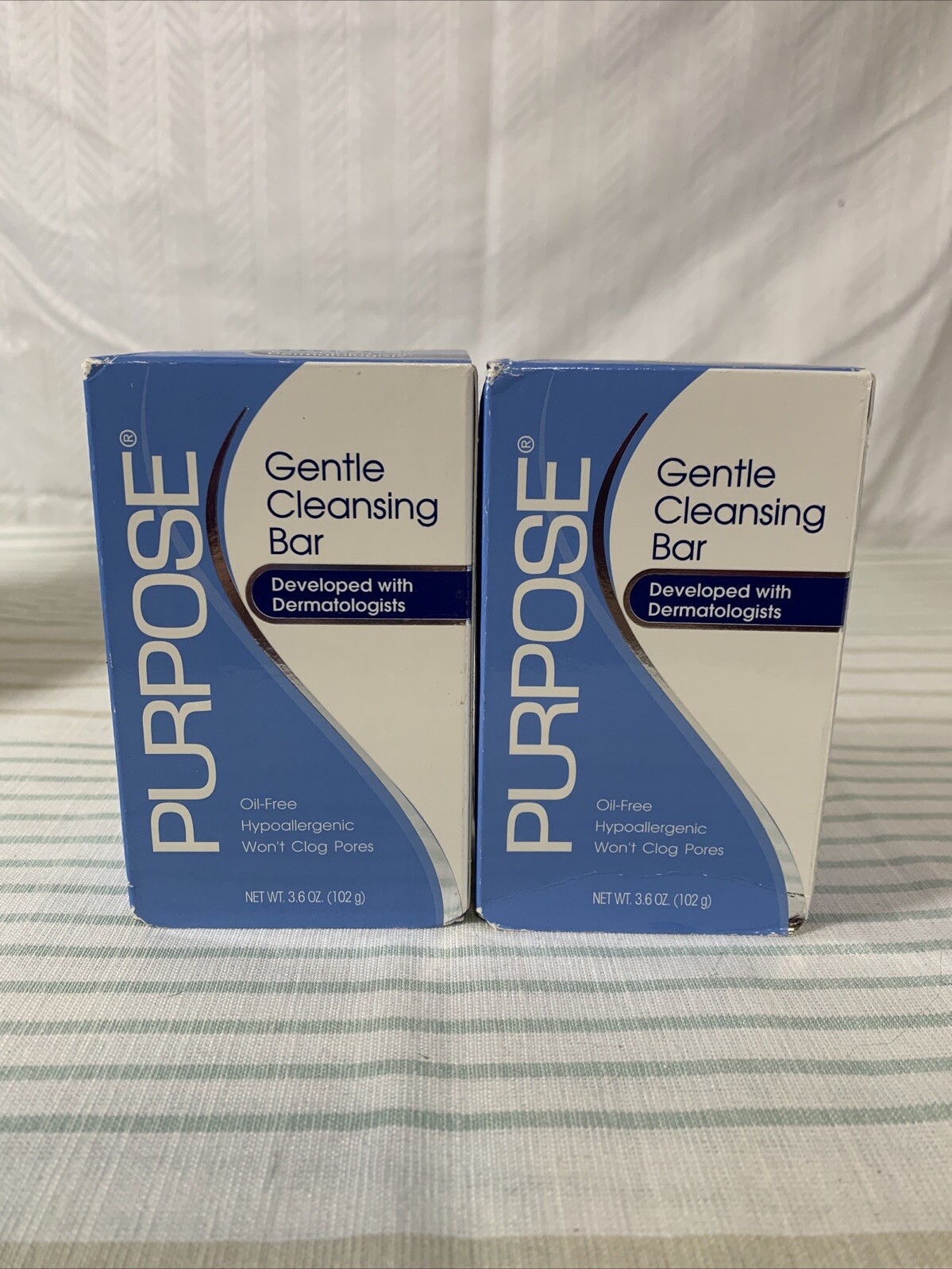 Purpose Gentle Cleansing Face Bar Soap Oil-Free Hypoallergenic 3.6 Oz lot of 2