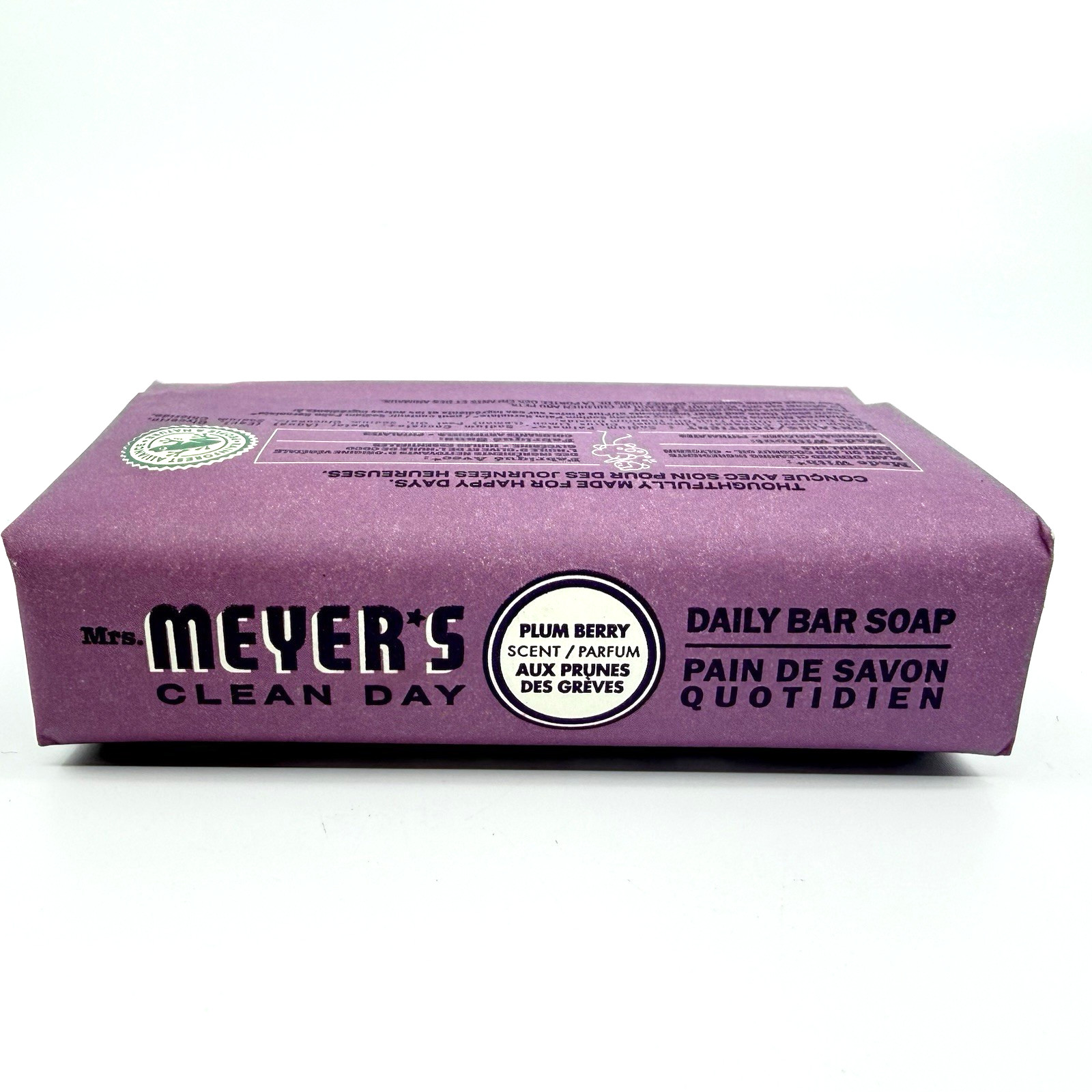 Mrs. MEYER’S CLEAN DAY Daily Bar Soap Plum Berry Scent 5.3 oz DISCONTINUED