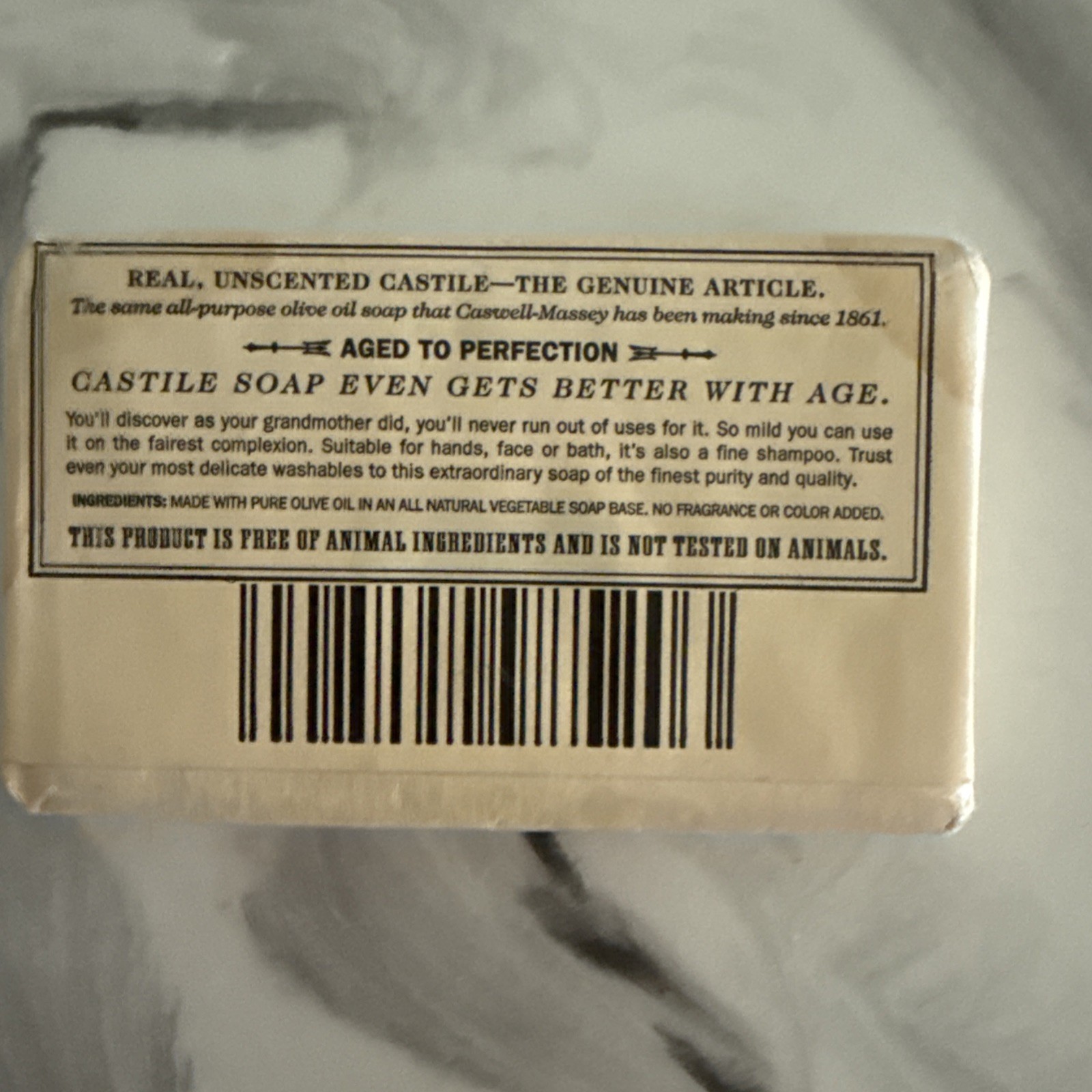 Dr. Hunter’s Original Castile Soap Caswell-Massey 1.5 OZ wrapped Travel Size