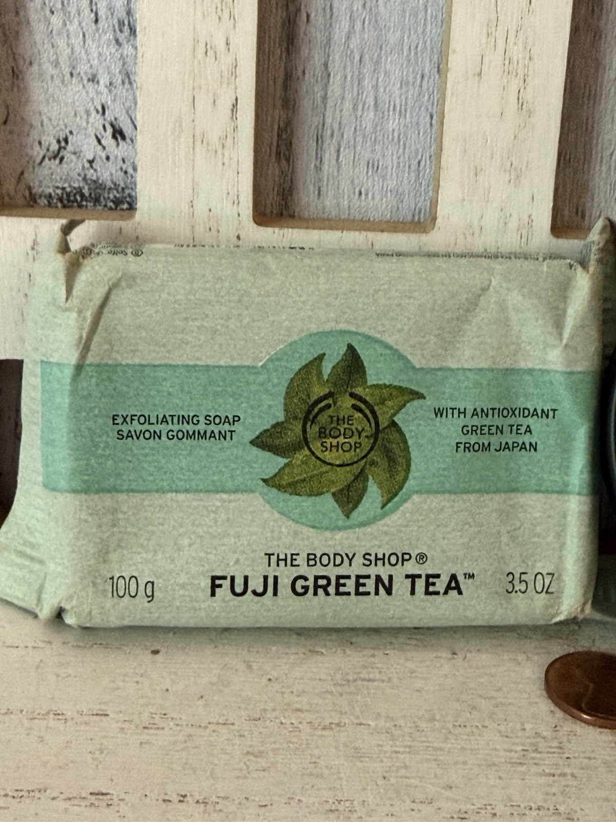 The Body Shop Bar Soap Fuji Green Tea Exfoliating + Body Butter Discontinued HTF