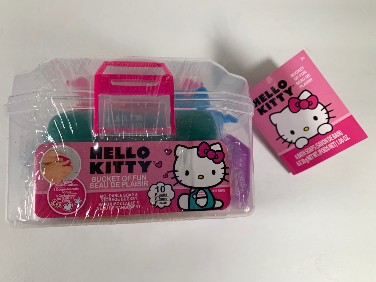 Hello Kitty Craft Moldable Soap Bucket Of Fun DIY Bathtime Product Sample