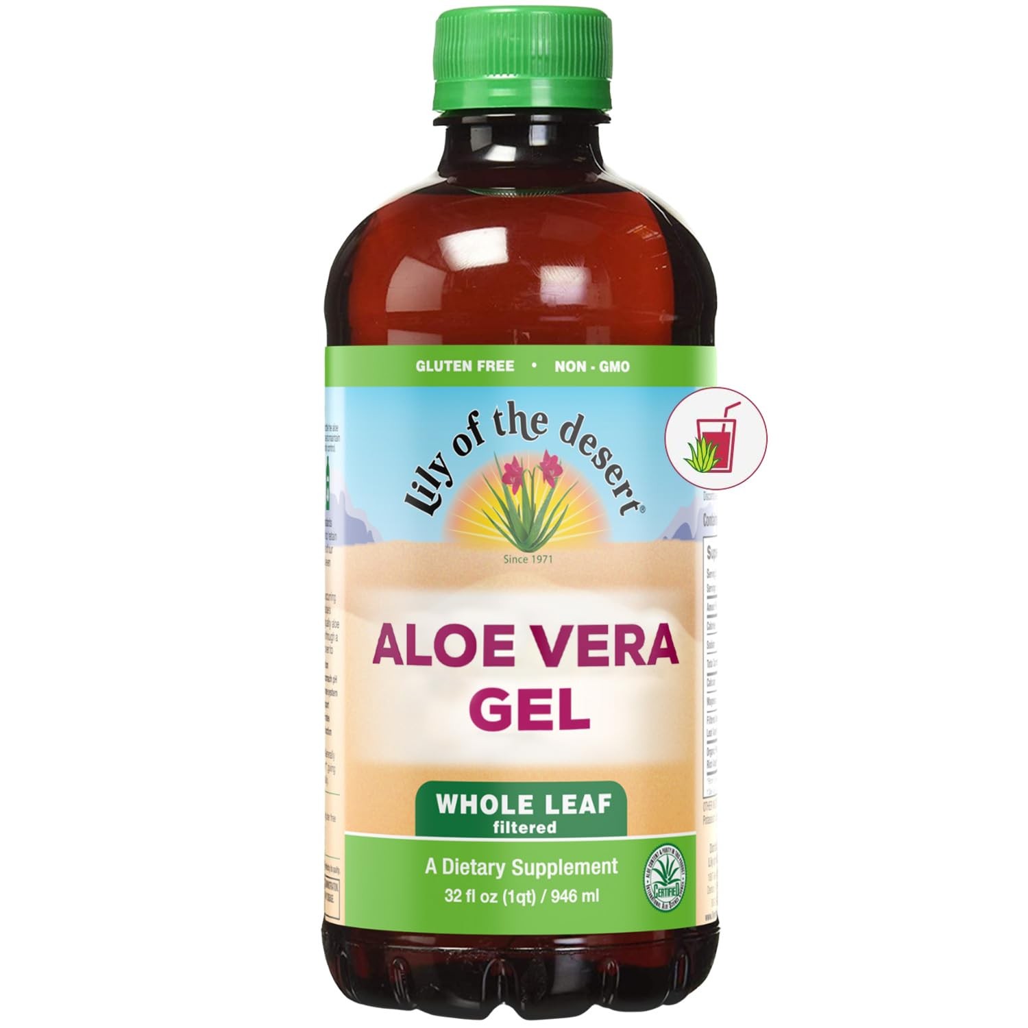 Lily Of The Desert Aloe Vera Gel, 32 Fl Oz (Pack of 1), Whole Leaf