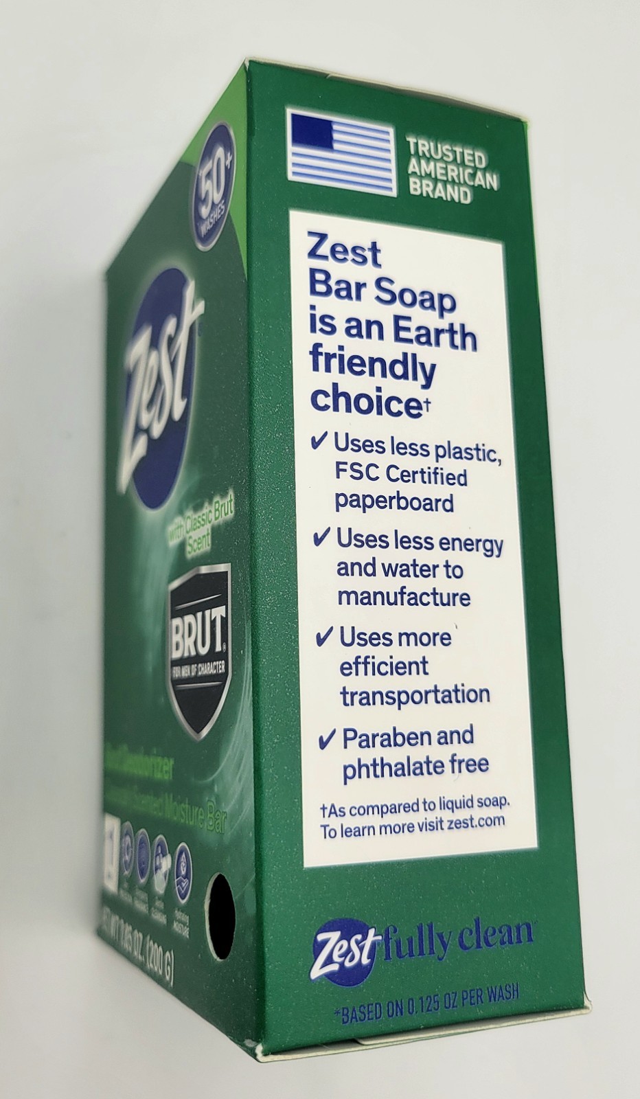 6 Zest Classic Brut Scent Deodorizer Soap Bars 7.05 oz Each Bar NEW (6 BARS)