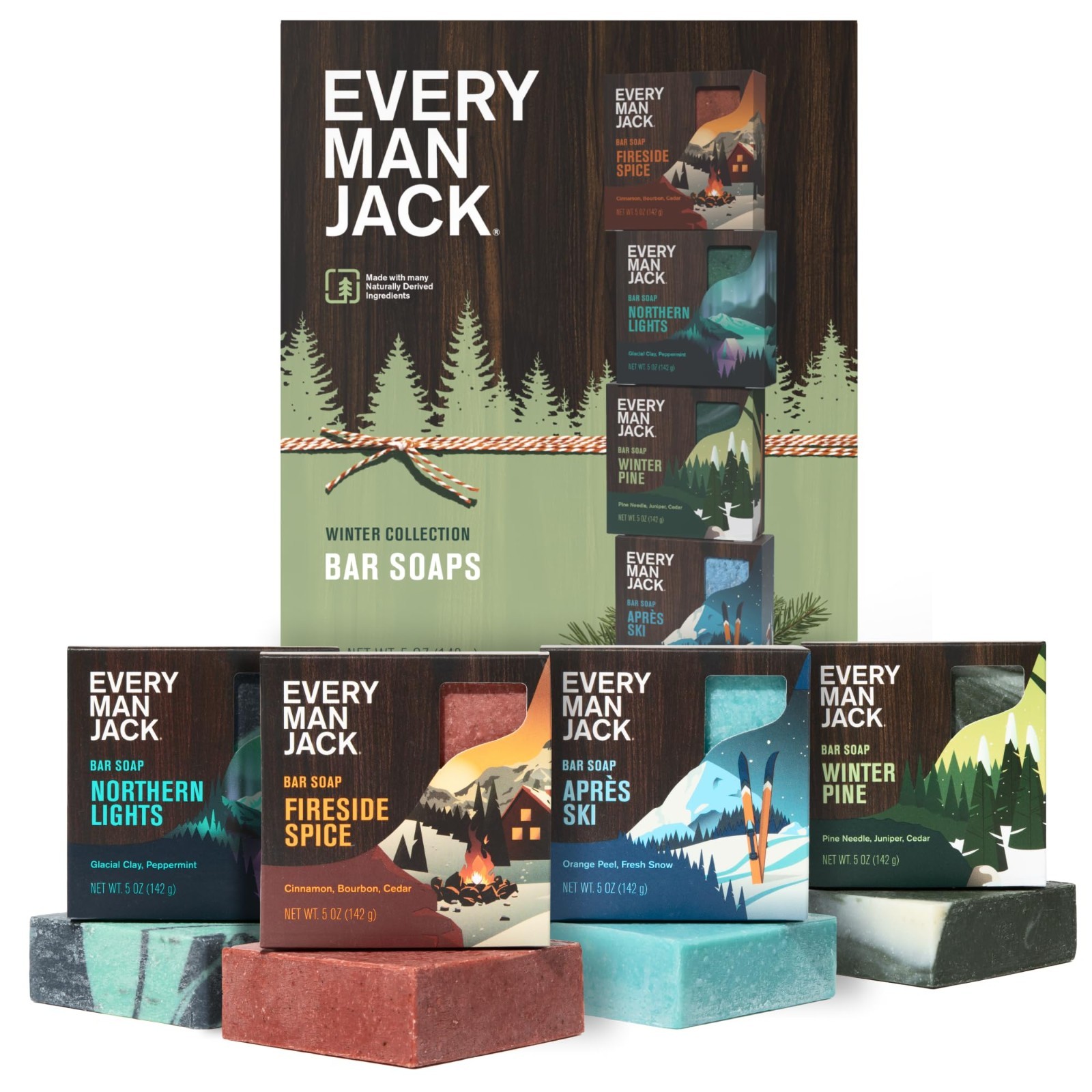 Men’s Cold Processed Bar Soap Gift Set – Invigorating Winter Scents, Hydrating C
