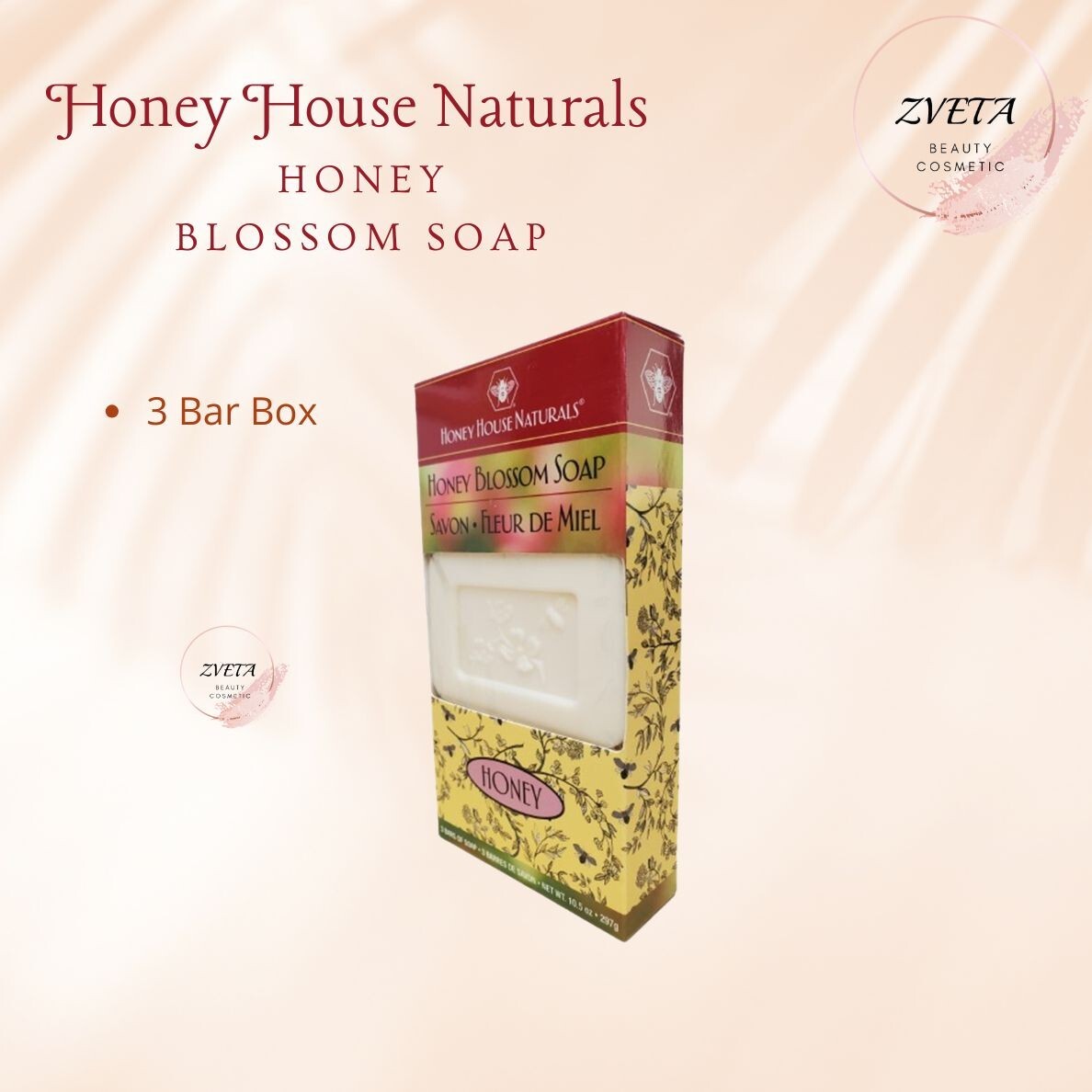 Honey House Naturals, 3 Bar Box Honey Blossom