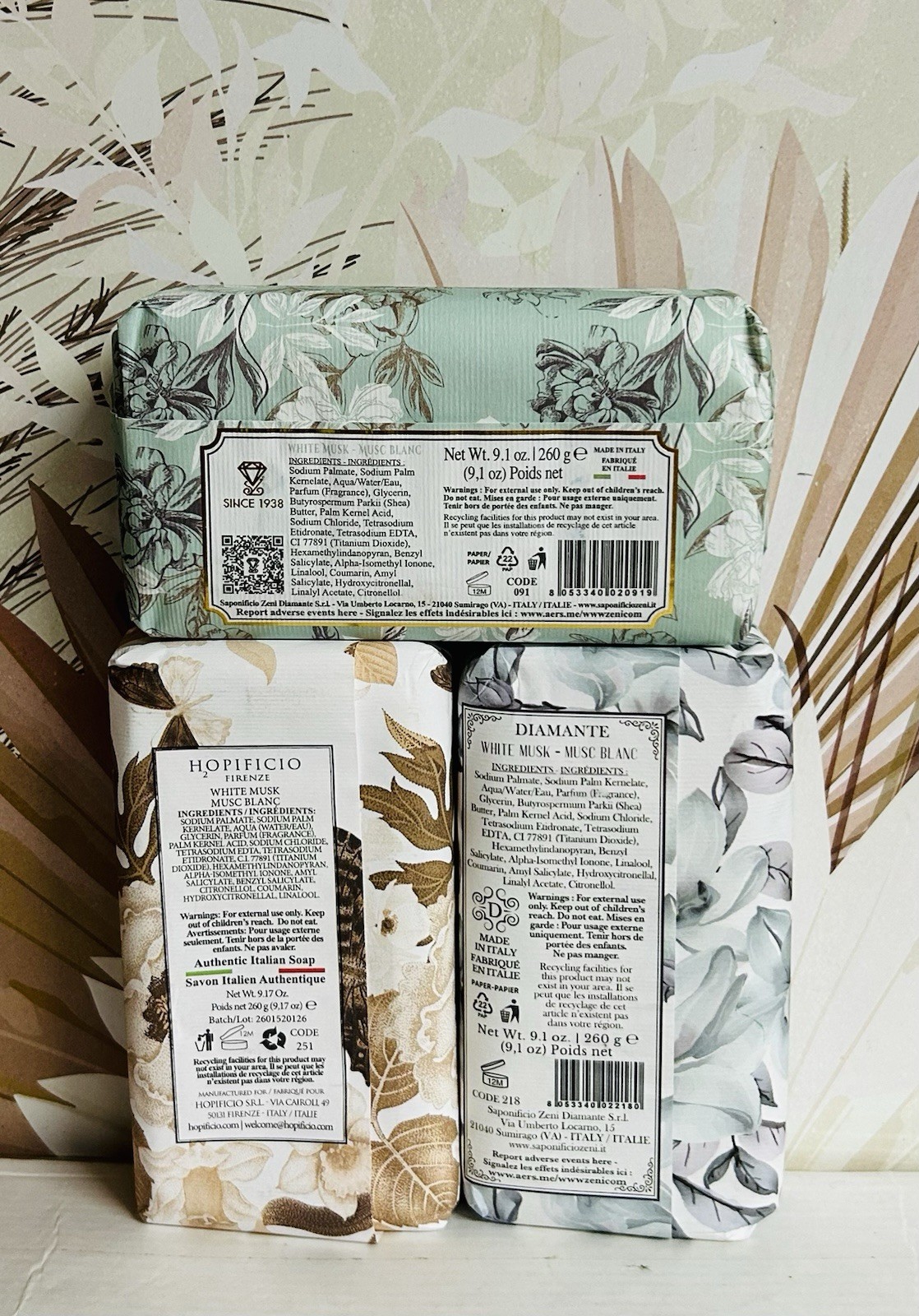 3-Pack White Musk Finest Triple Milled Bar Soap 9.1 oz Each