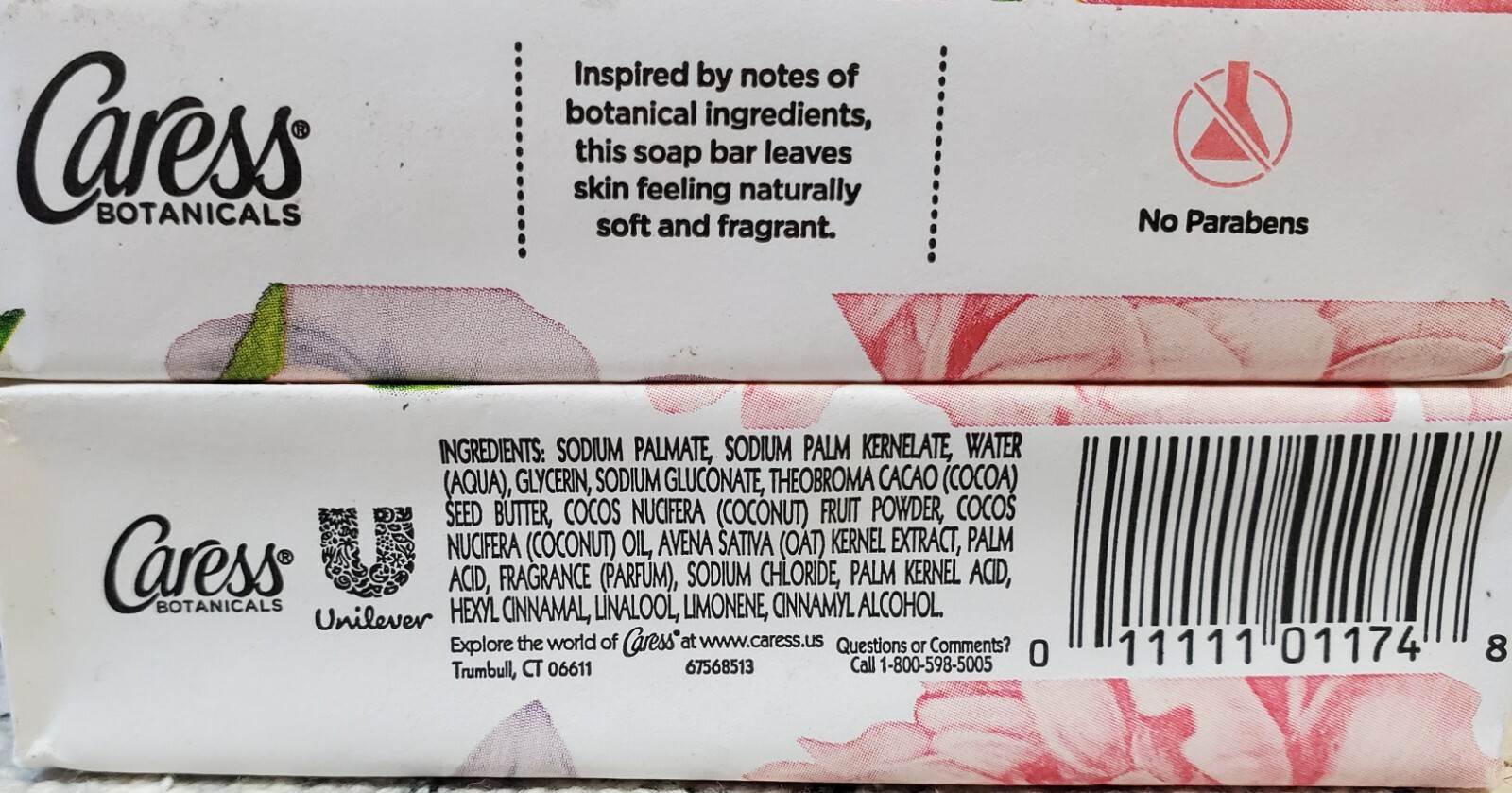 Caress Botanicals White Orchid & Coconut Milk OR Charcoal & Rosehip Oil Bar Soap