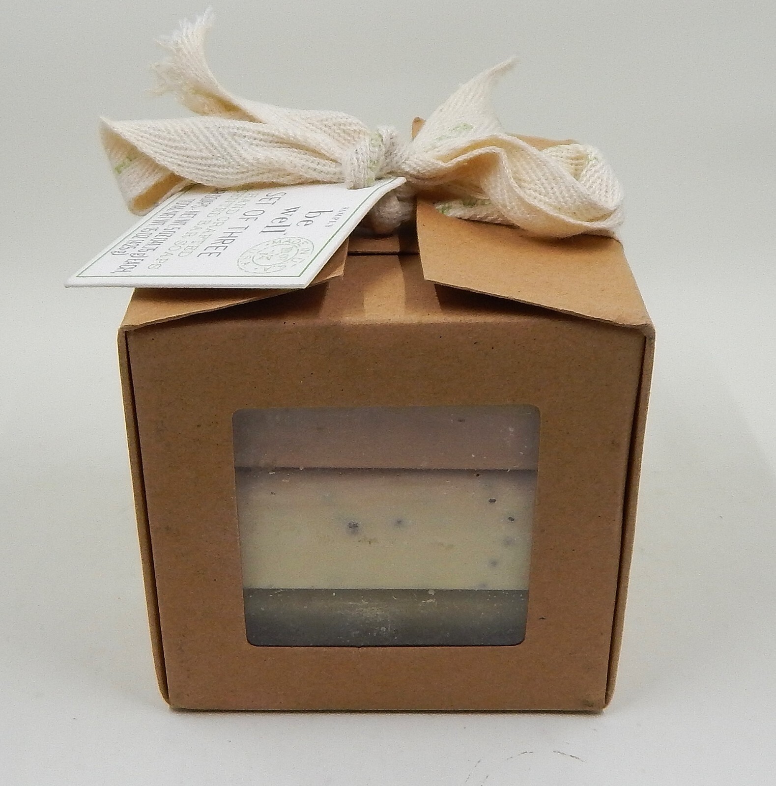 Simply Be Well Hand Crafted Soap Set of 3 Almond Milk Lemon Poppy Olive Oil