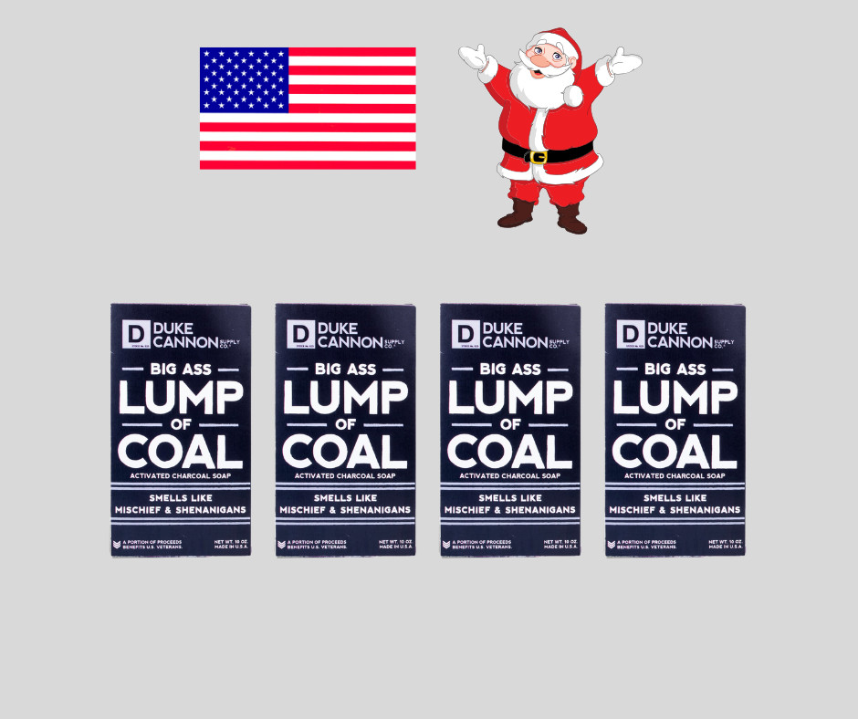 Duke Cannon Big Ass Lump Of Coal Big Ass Brick Soap Christmas Benefit Vets Lot 4