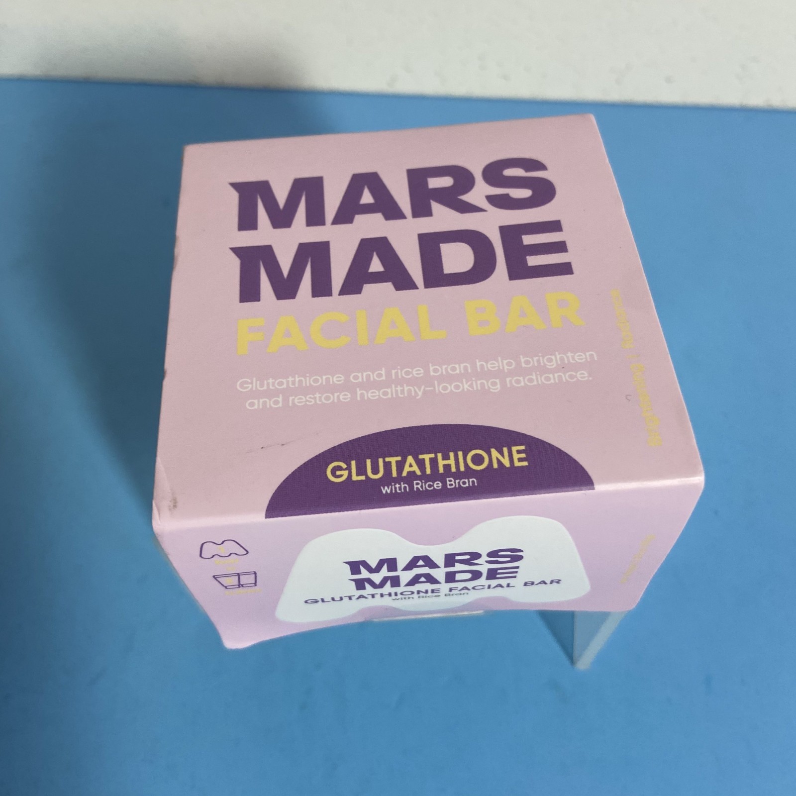 Mars Made Glutathione Facial Bar With Rice Bran Brightening Radiance Soap 95g