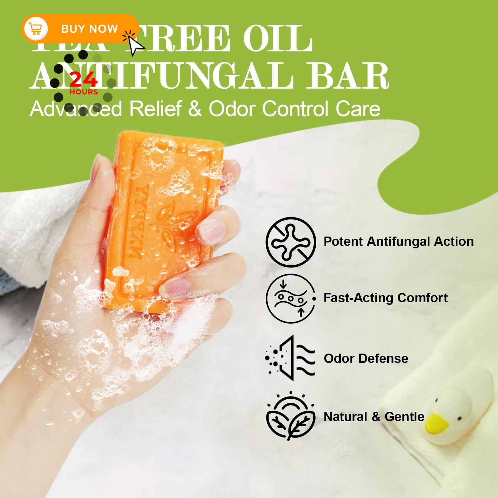 NXPPYY Antifungal Soap-Antibacterial Soap Bar with Tea 2.8 Ounce (Pack of 3)