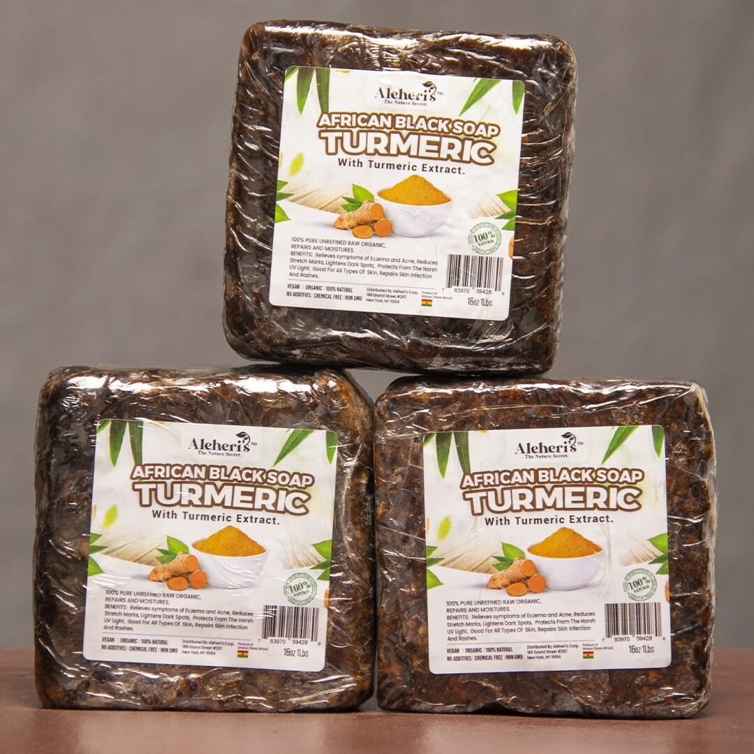 Aleheri’s African Black Soap with Turmeric extract