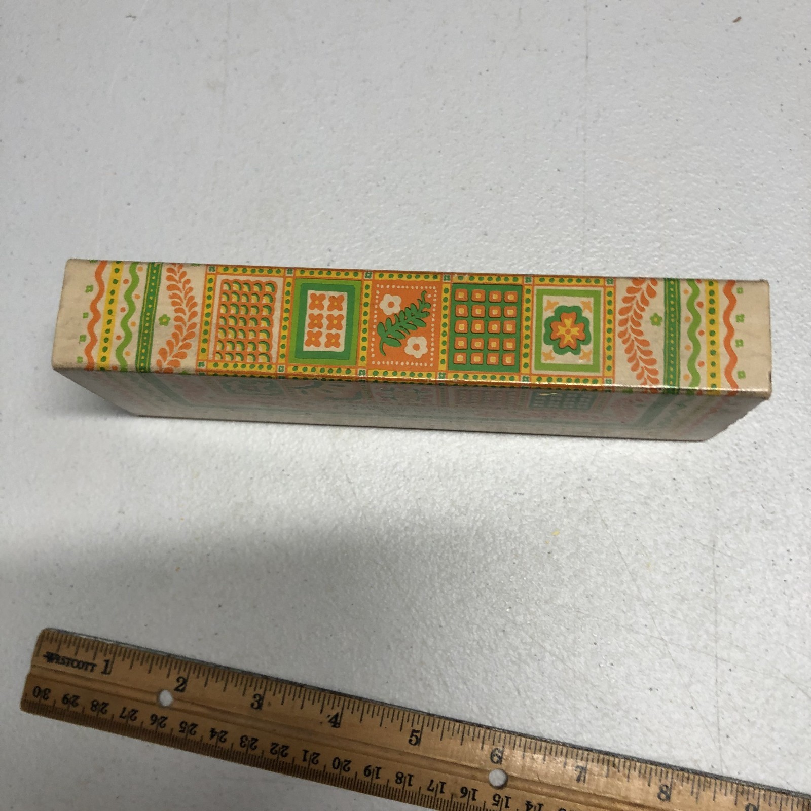 3 Avon PATCHWORK Perfumed Soaps ORANGE YELLOW GREEN Vintage
