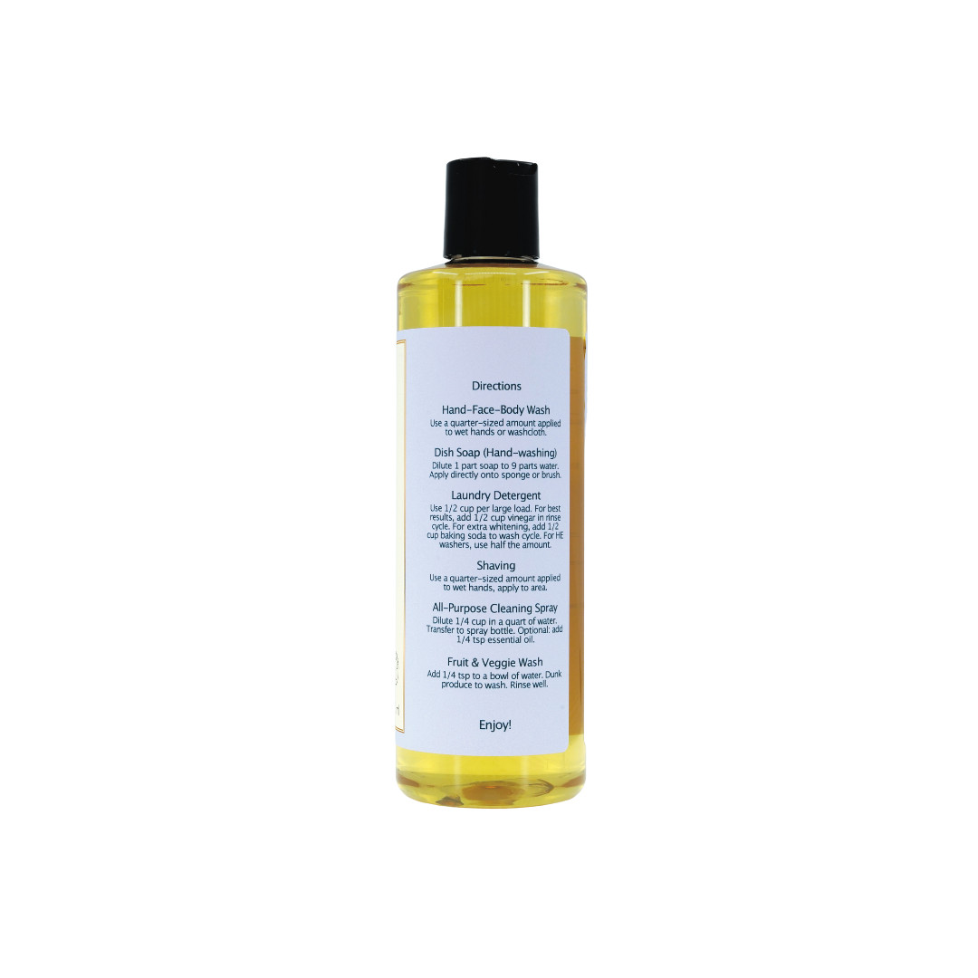Liquid Castile Soap (Disc Cap) – Organic Ingredients, Gentle For Sensitive Skin
