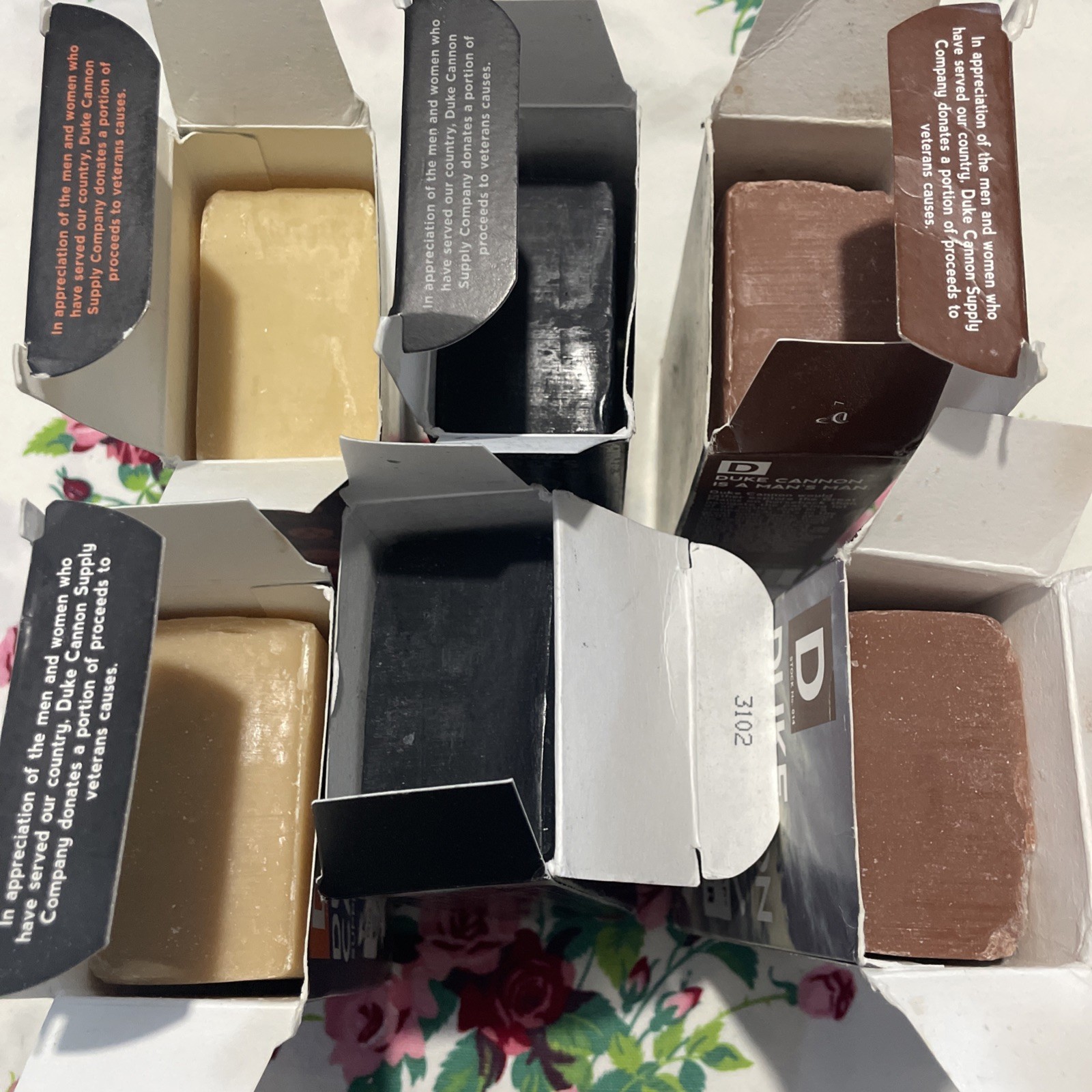 Lot 6~Duke Cannon Big Ass Brick Soap Leaf&Leather Campfire & Lump Coal NEW