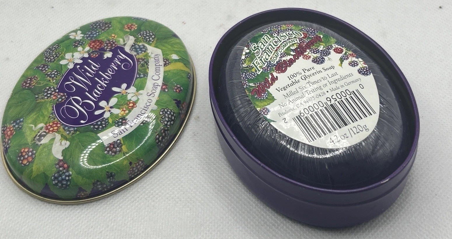 San Francisco Soap Company Pure Glycerin Soap Wild Black Berry New 4.2 Oz
