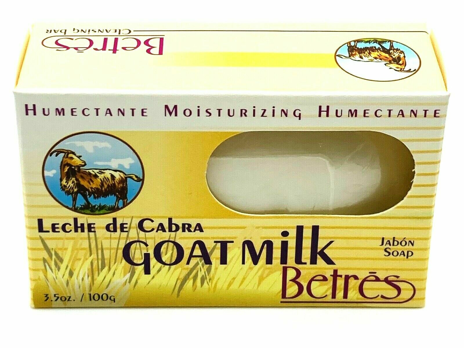 Betres Goat Milk Moisturizing Bar Soap 3.5 oz – Choose Quantity