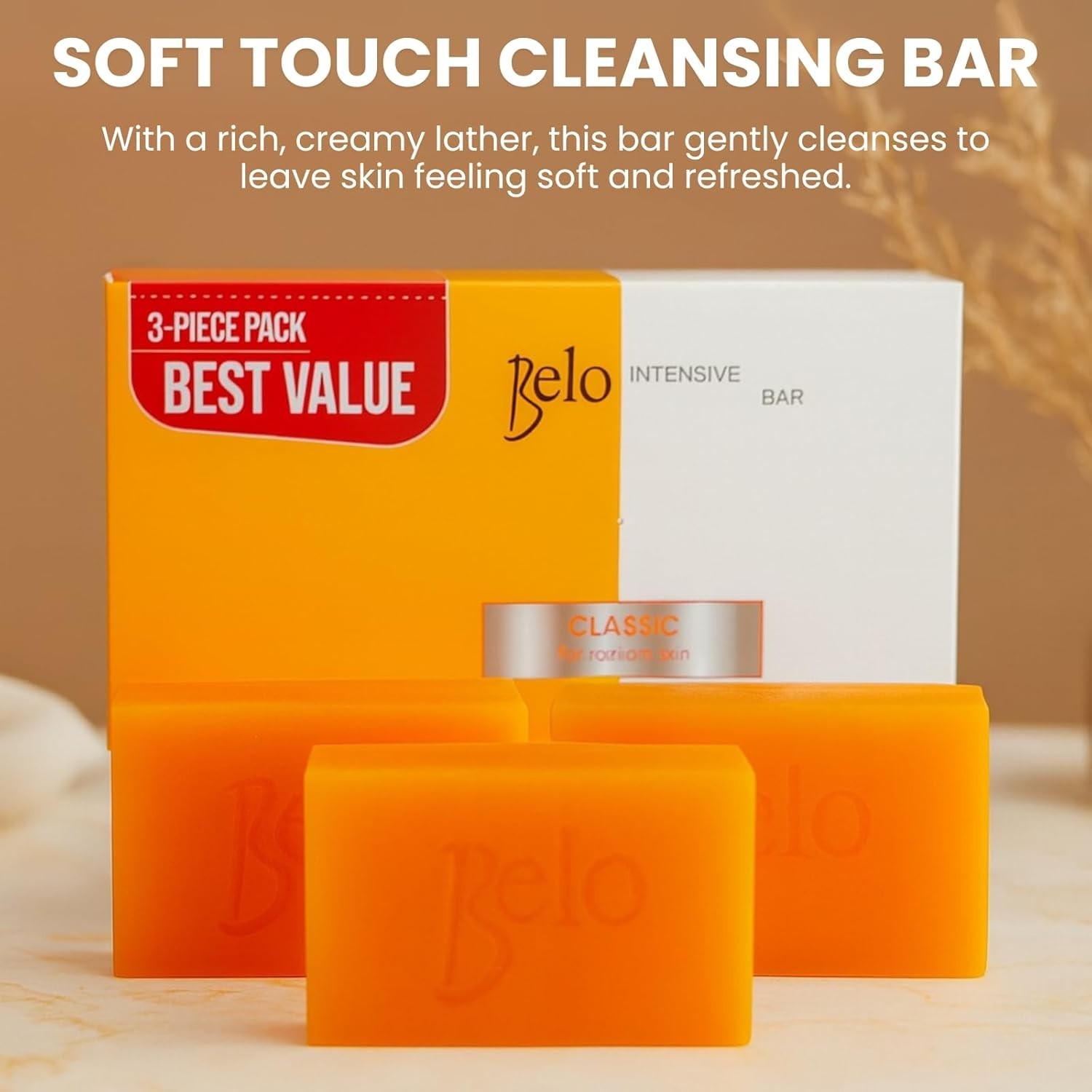 Belo Essentials Intensive Cleansing Bar Soap with Tranexamic Acid | Gentle Daily