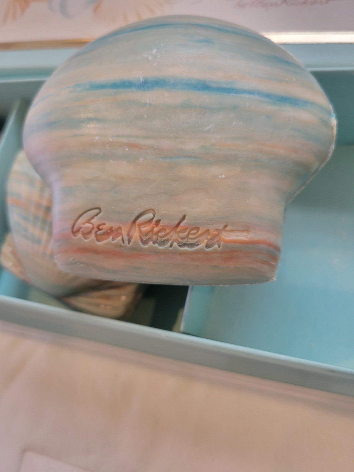 NOS Vintage Ben Rickert Sea Shell Soap Seashell 3 bars In Box