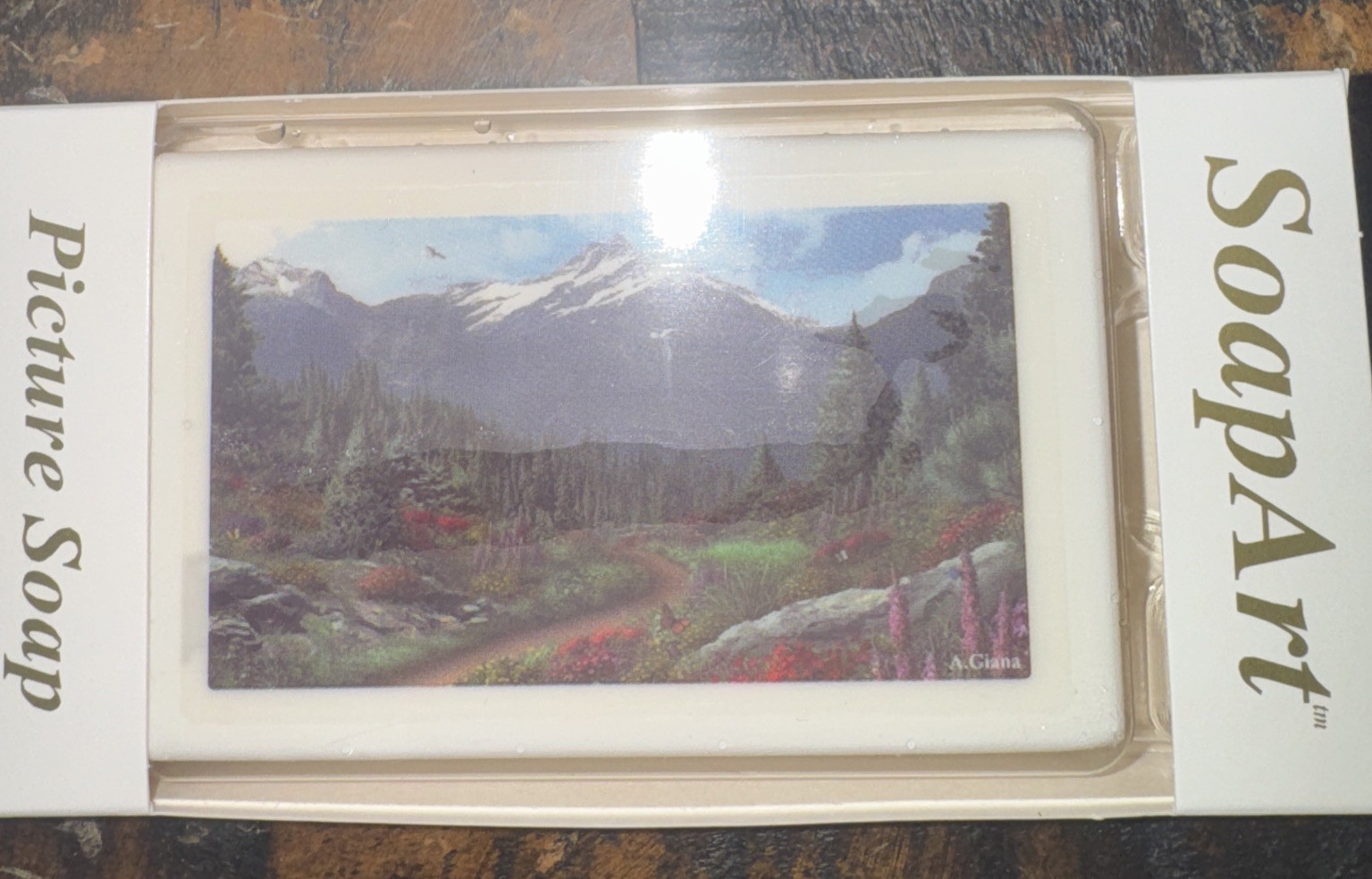 Vintage 3 Piece Soap Art Picture Soaps Wildlife Mountain Deer Bear – 3 oz – NEW!