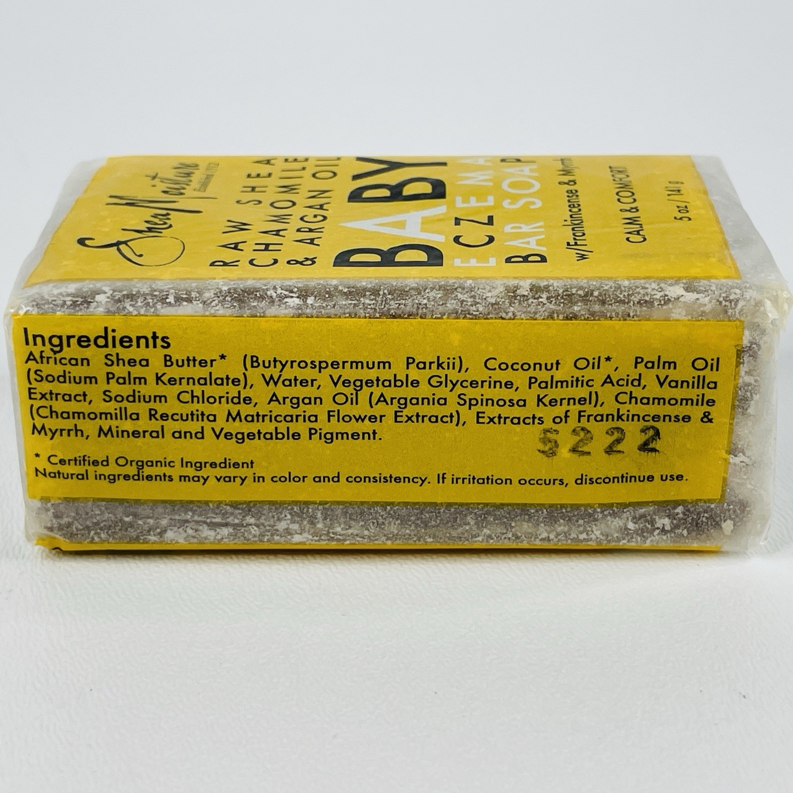 1 Bar – Shea Moisture Raw Shea Chamomile & Argan Oil Baby Eczema Bar Soap 5 oz