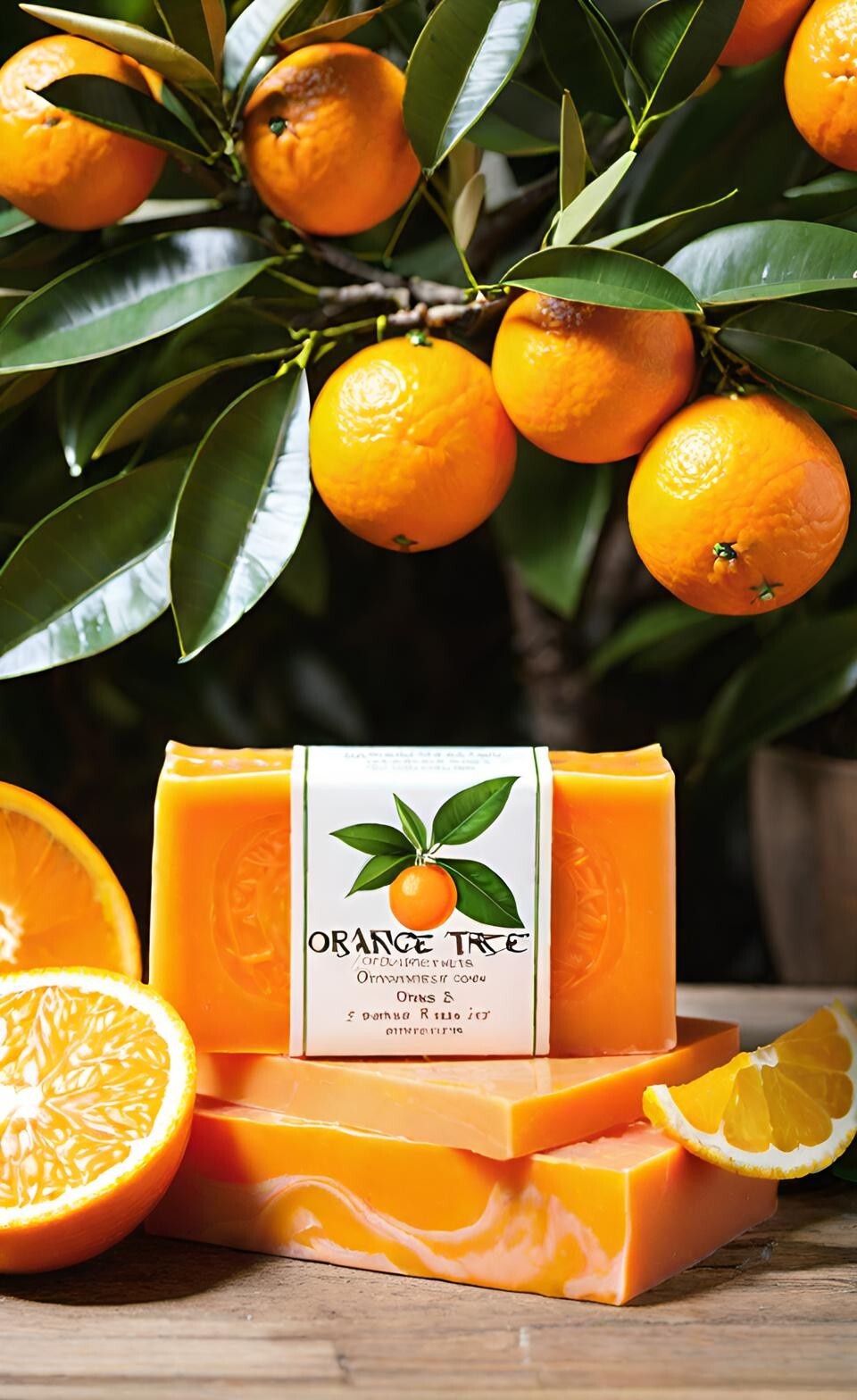 Orange Handmade Organic Soap Bar Natural Oil Wonderful Scent Premium Body Spa
