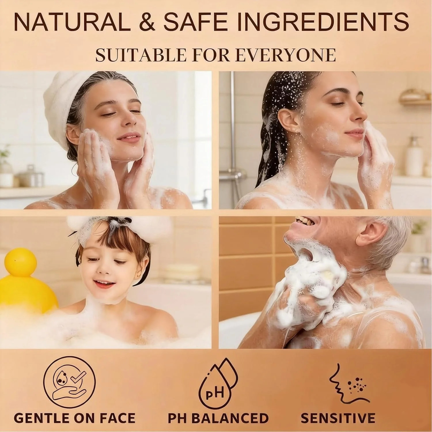 Persimmon Soap for Old People Smell, Deodorizing & Purifying Bar Soap