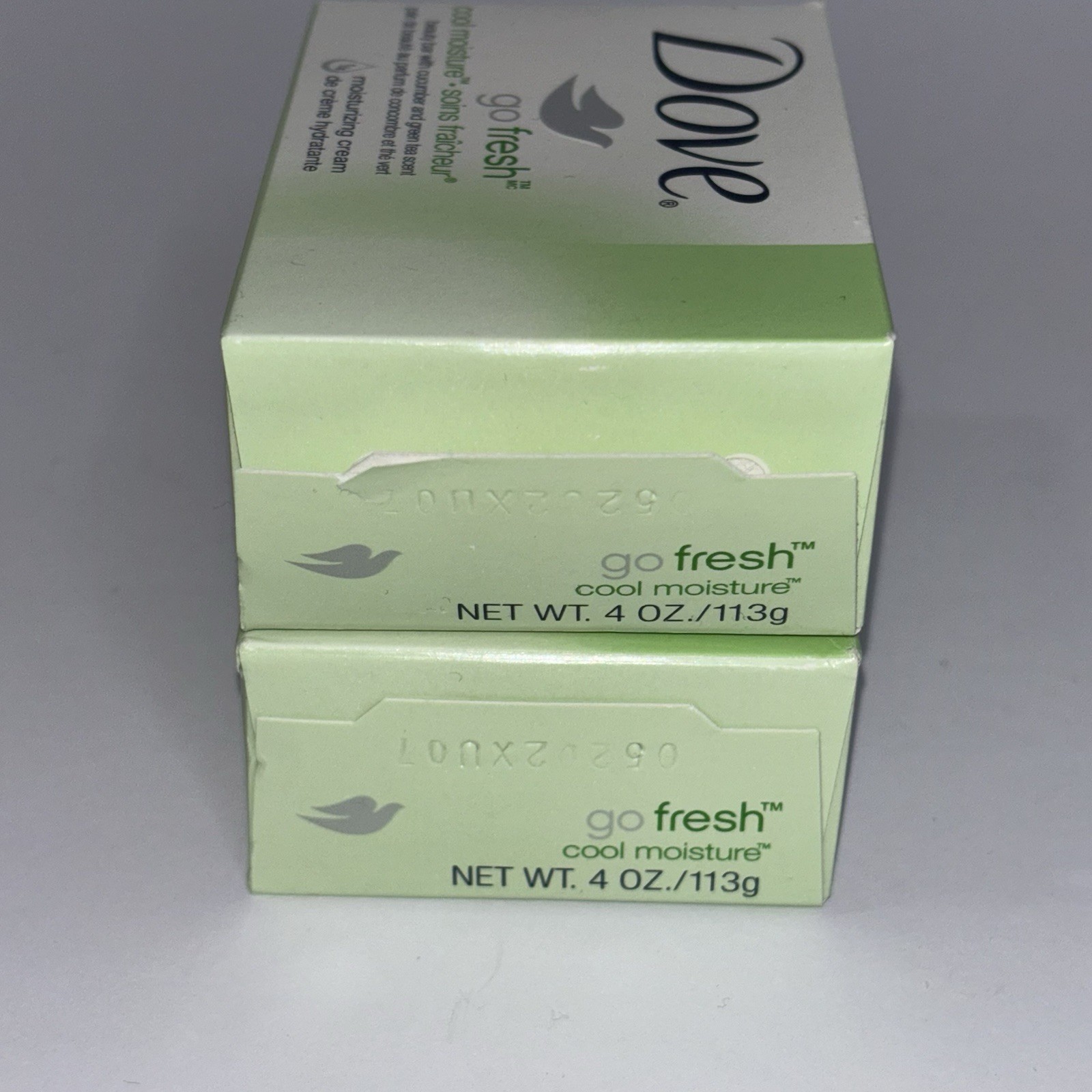 VTG Dove Go Fresh Cool Moisture Soap Bar Cucumber Green Tea Scent Lot of 2