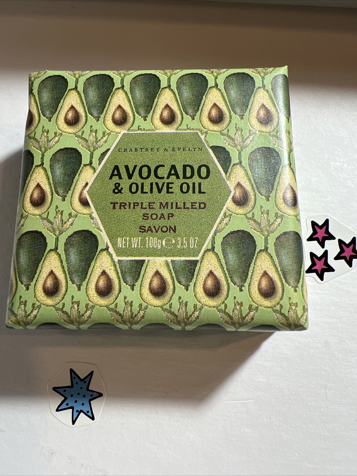 3x Crabtree & Evelyn Avocado & Olive Oil Triple Milled Bar Soap 3.5 oz NEW LOT